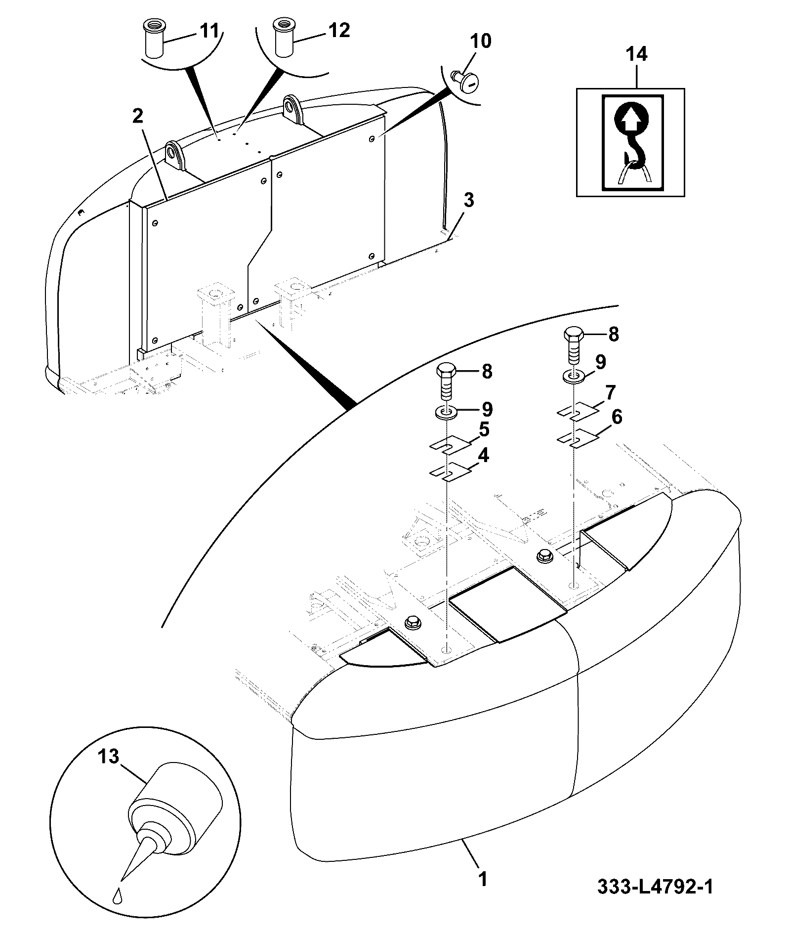 Пенопласт 332/J7787 JCB