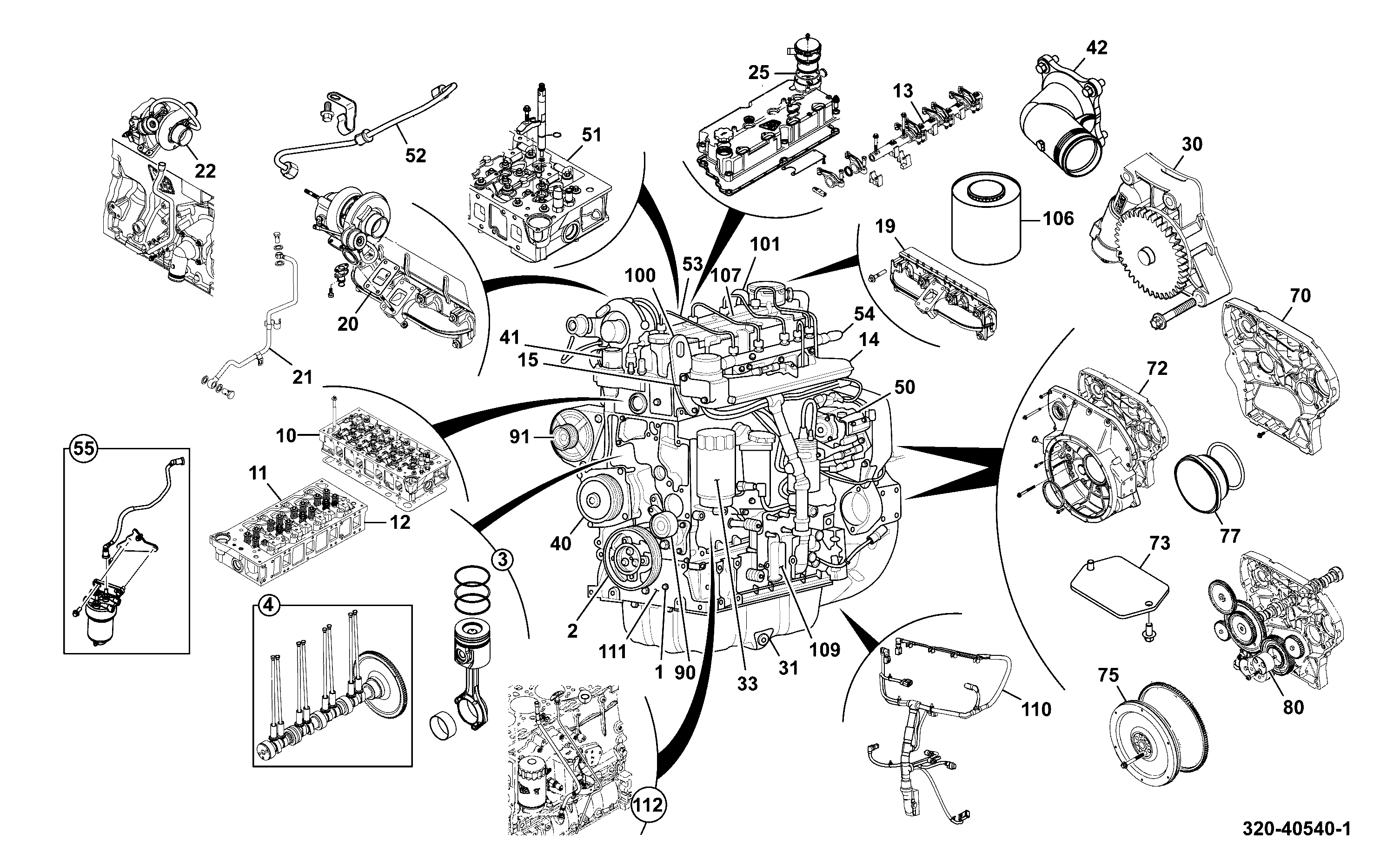 Цилиндр 320/20193 JCB