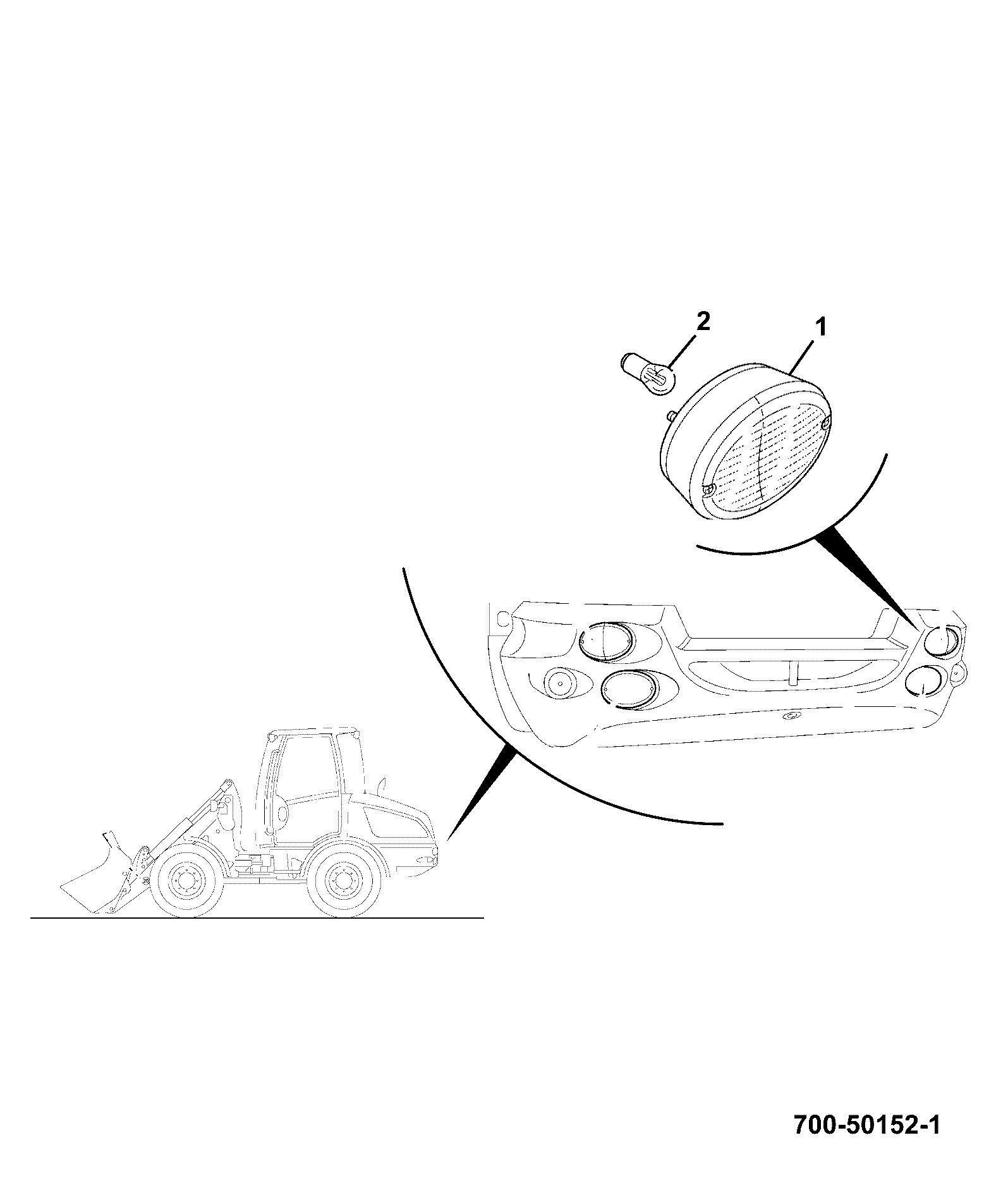 Фонарь 700/50152 JCB