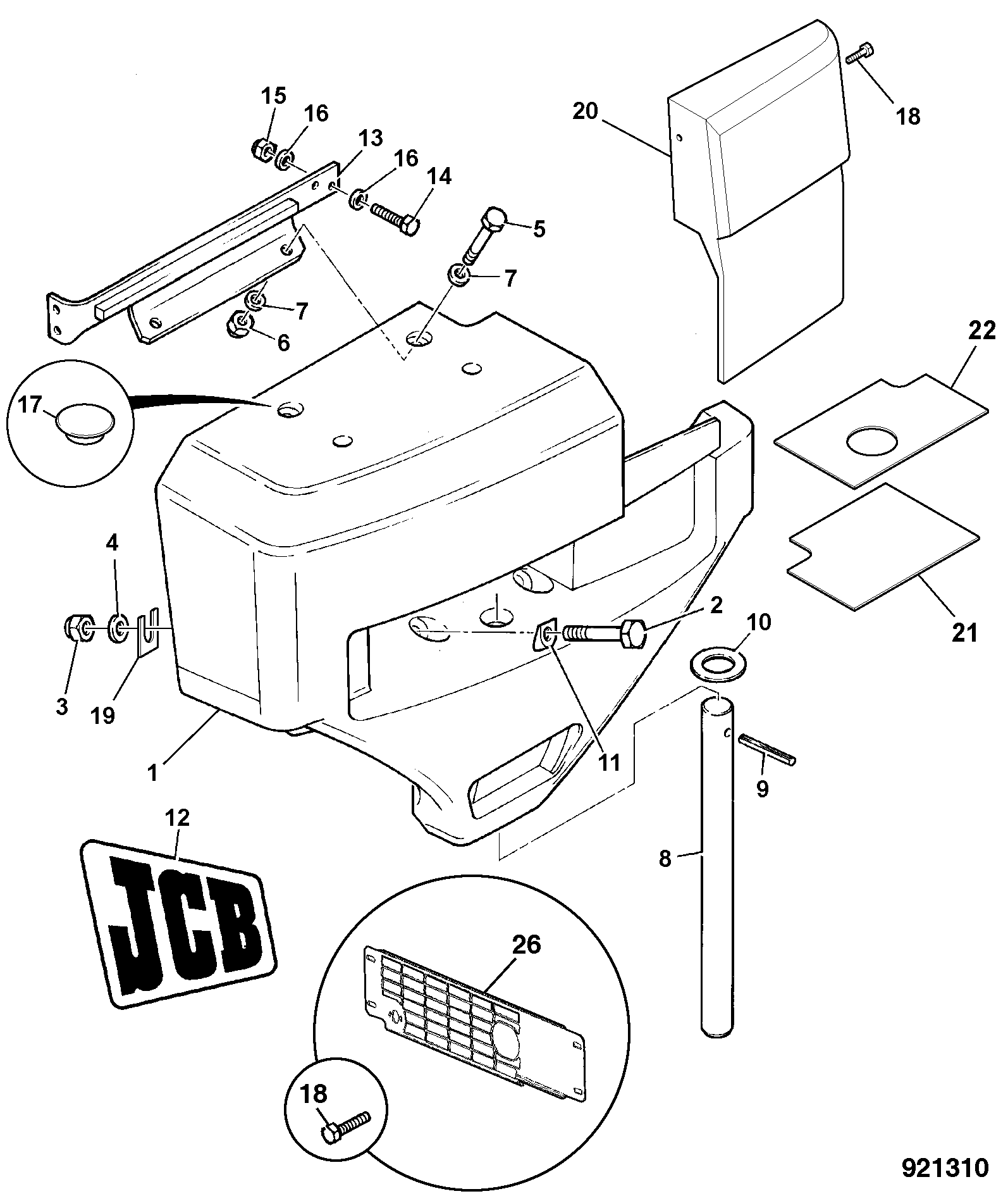 панель 331/26231 JCB