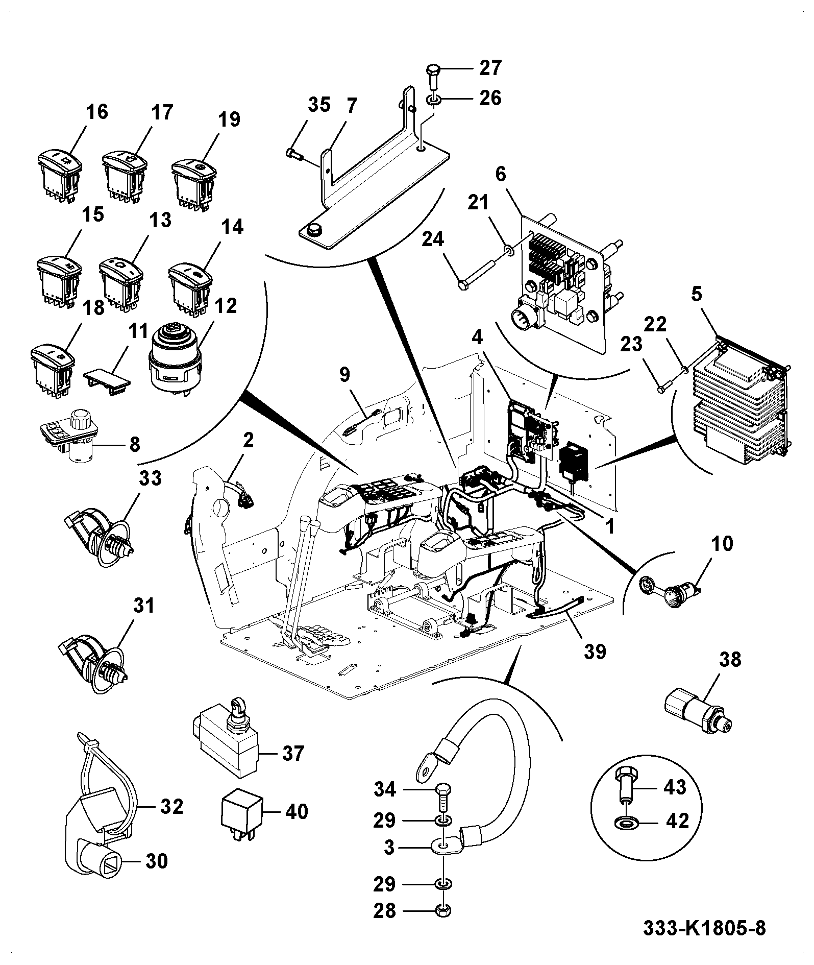 Жгут проводов 334/J2345 JCB