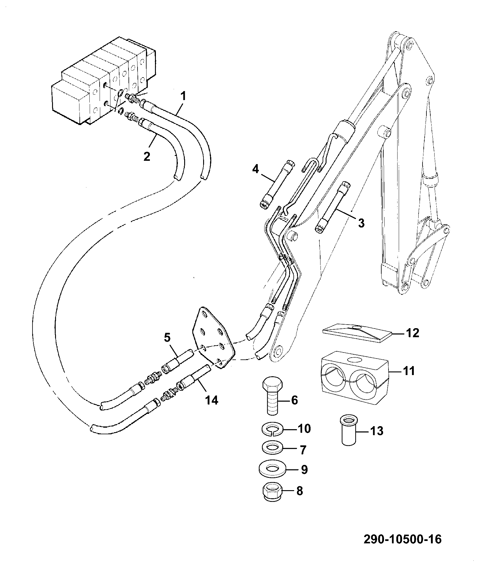 Шланг 335/A1707 JCB