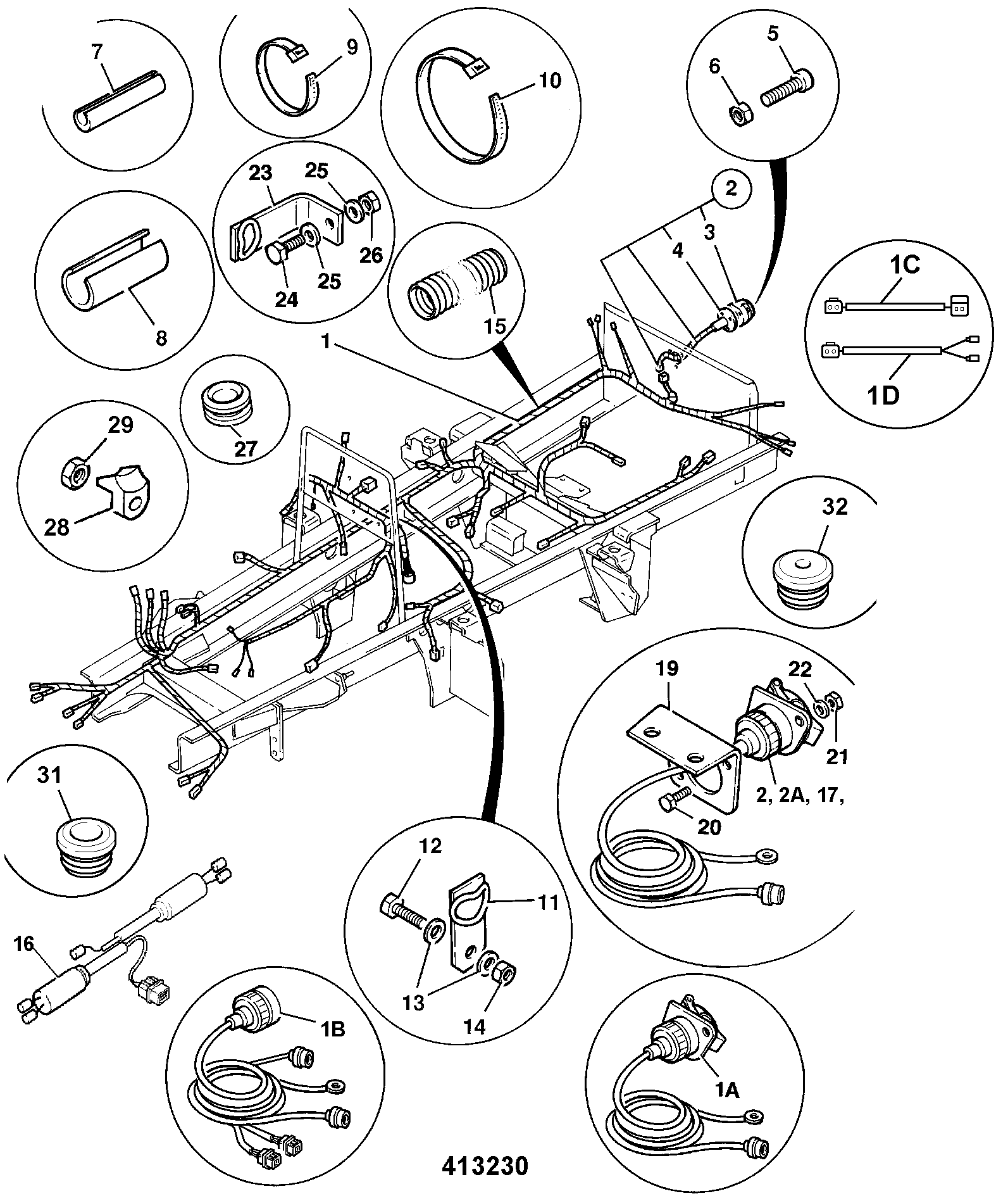 Жгут проводов 721/00883 JCB