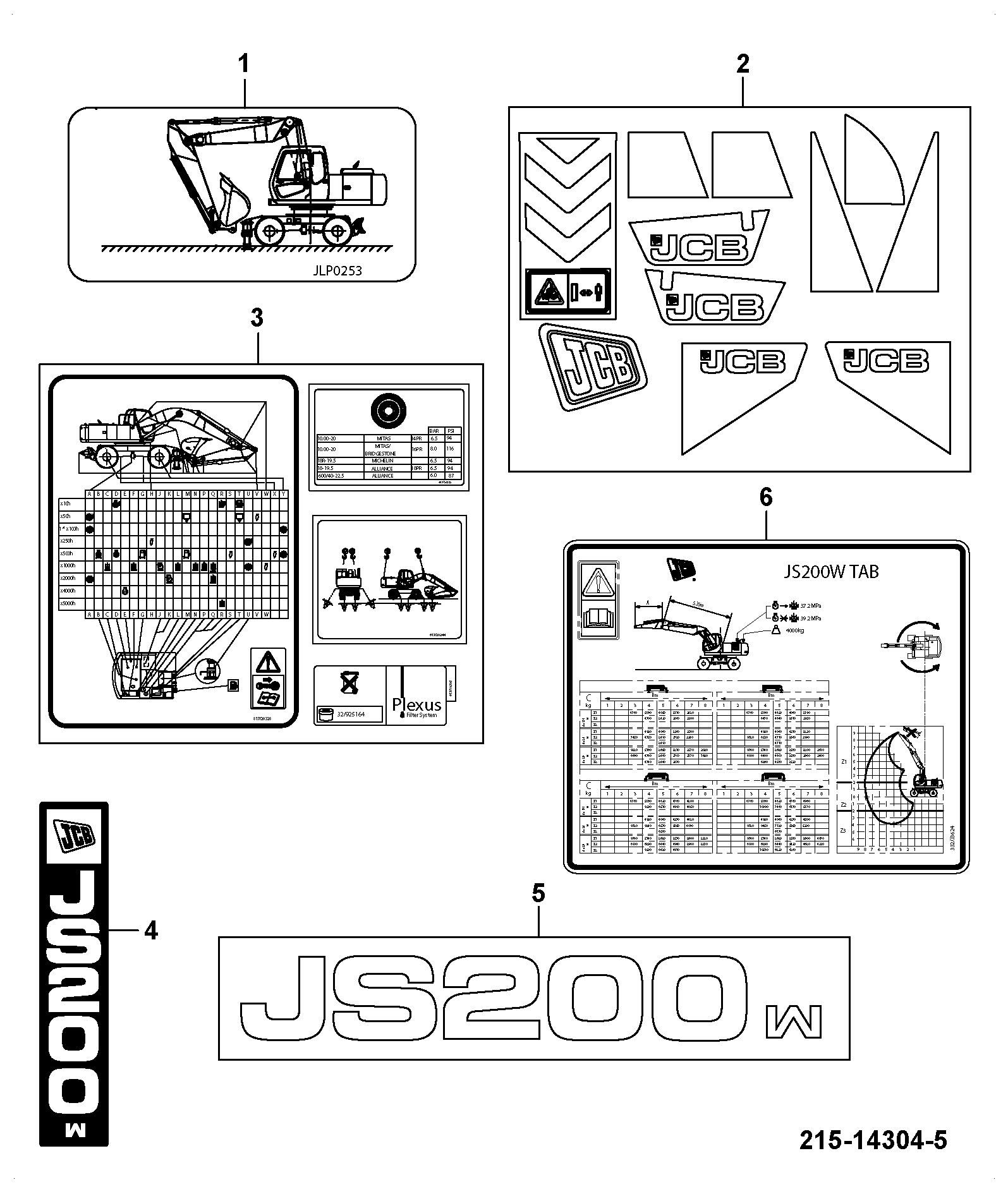 Табличка JLP0253 JCB