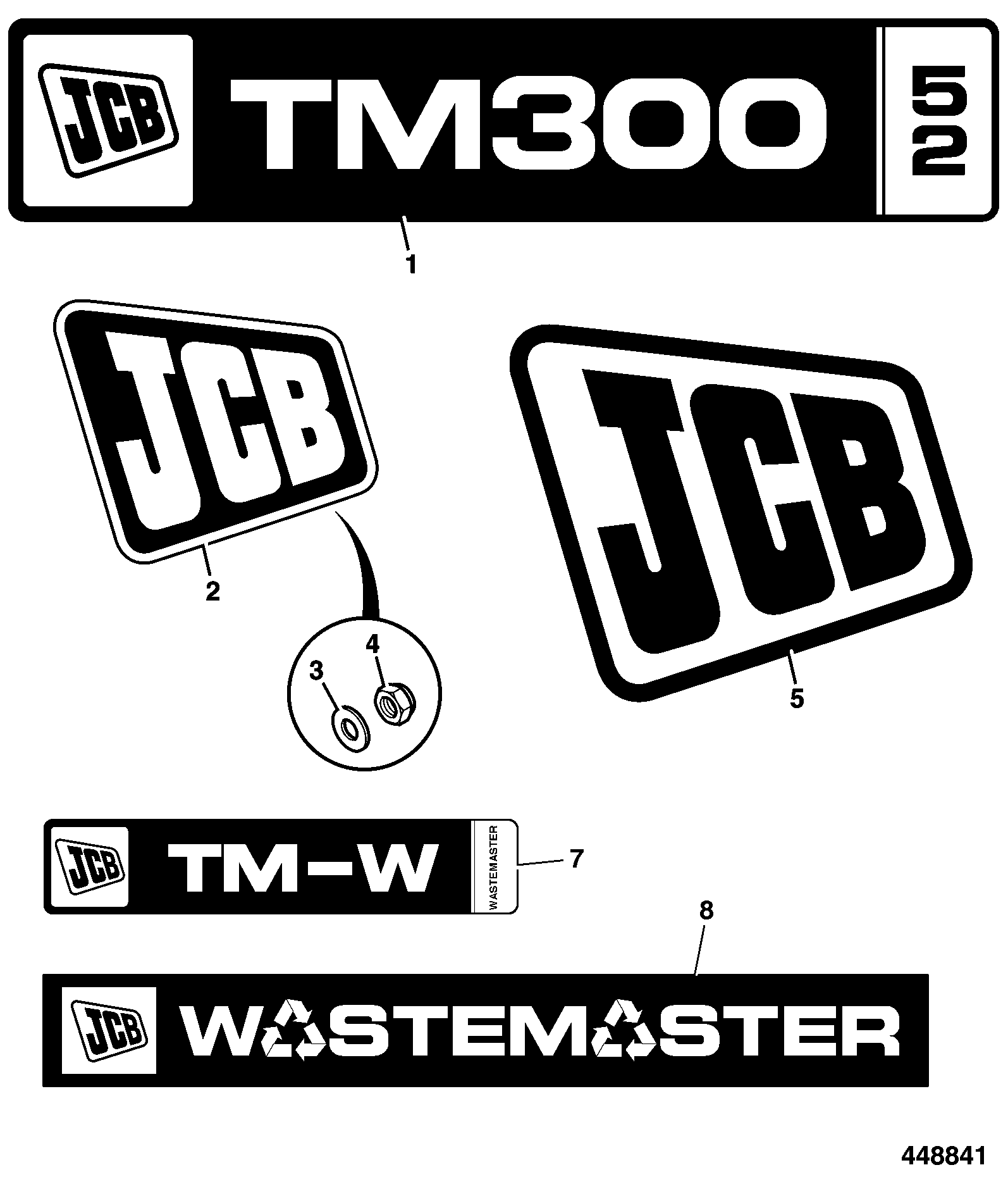 Наклейка 817/19857 JCB