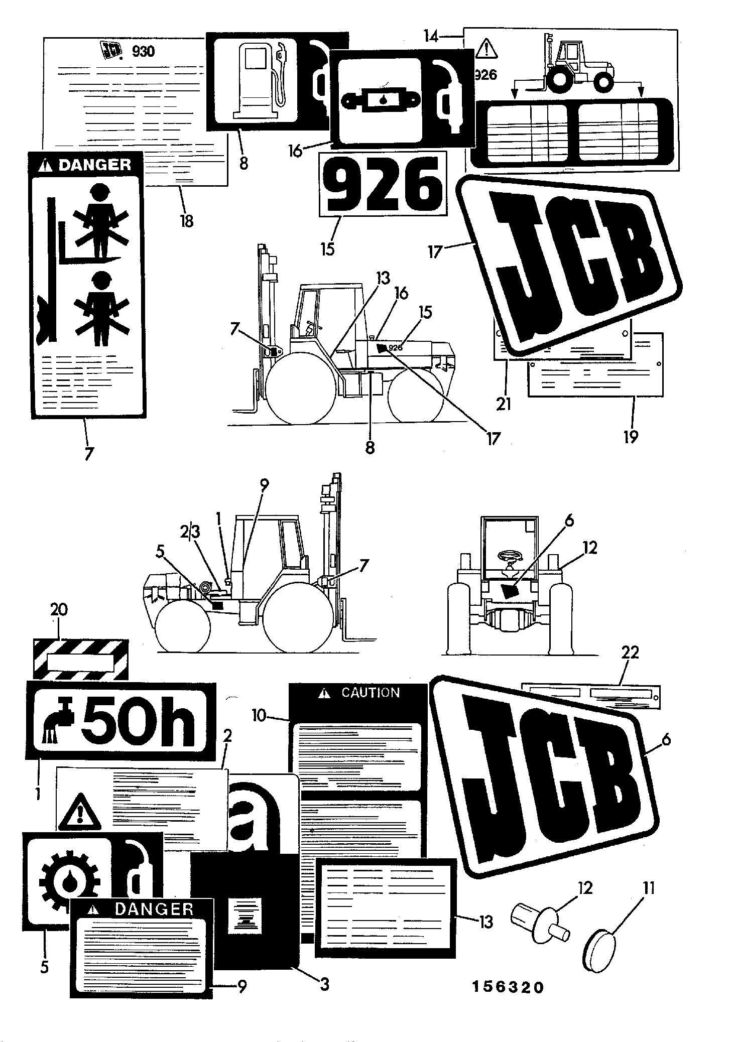 Табличка 817/01372 JCB
