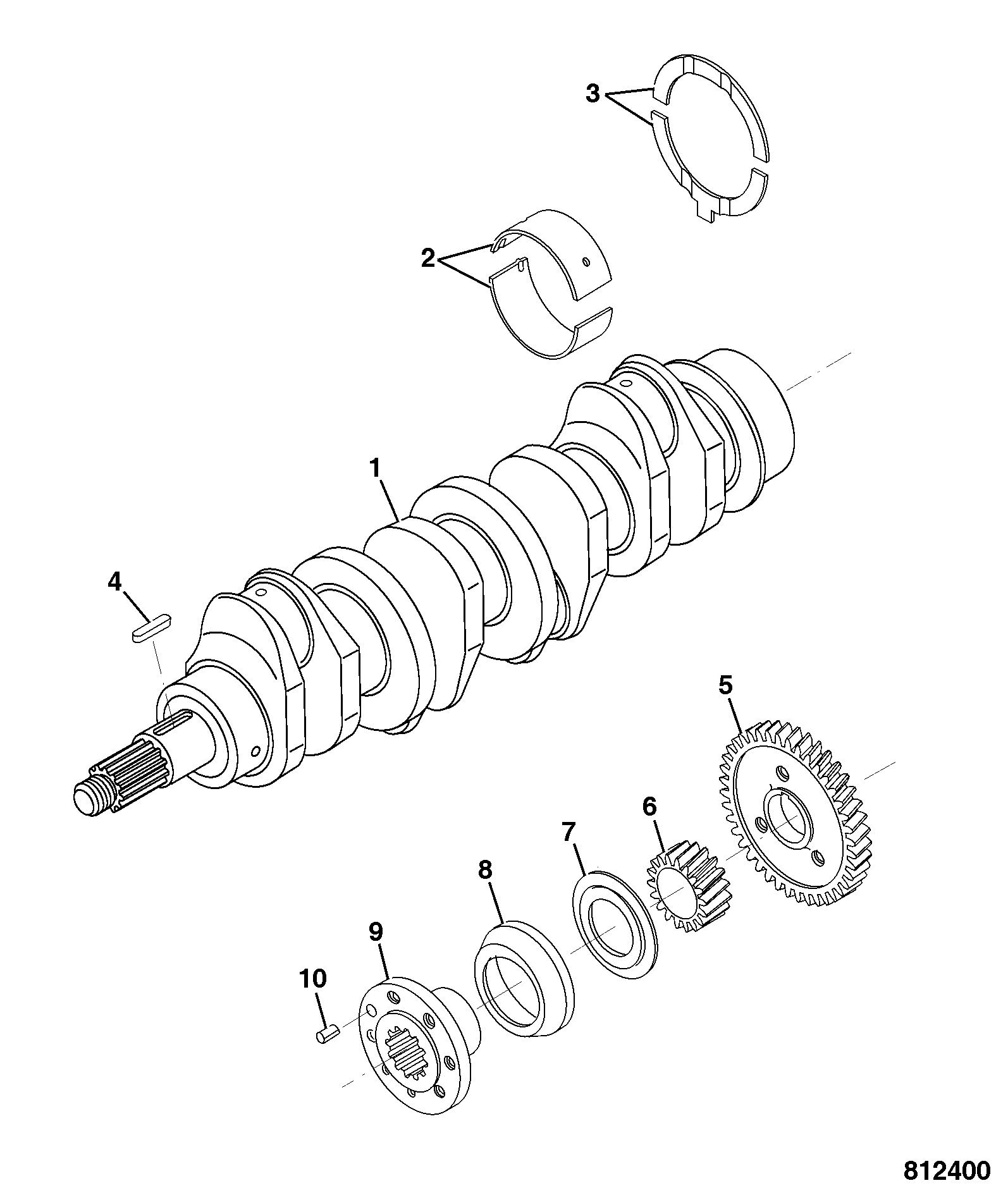 Комплект-главный подшипник 02/950304 JCB