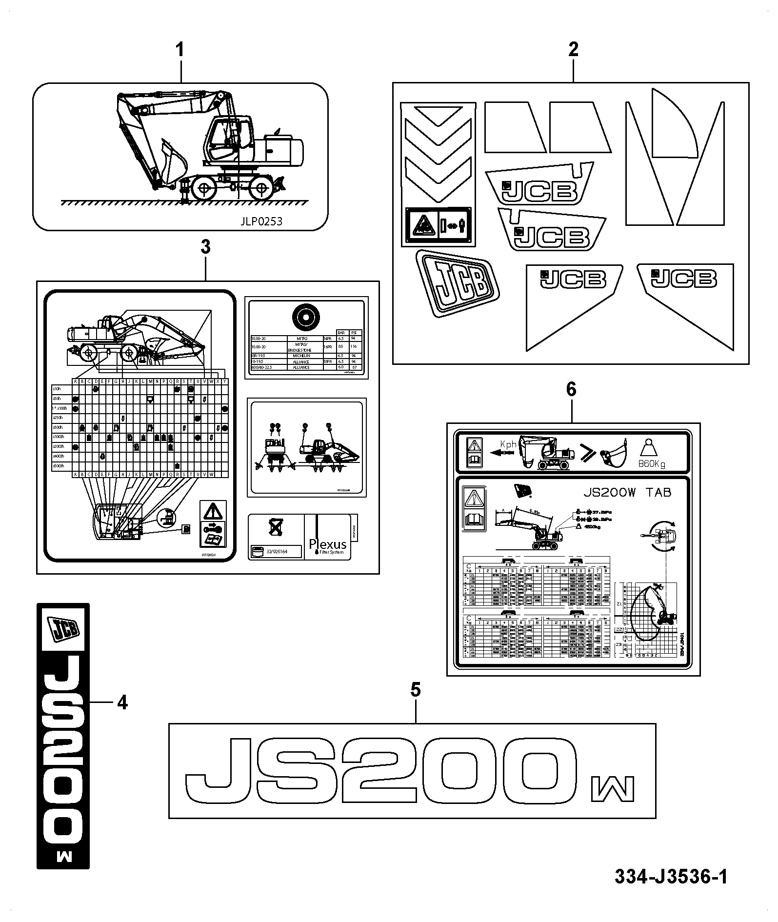 Схема 334/J3401 JCB