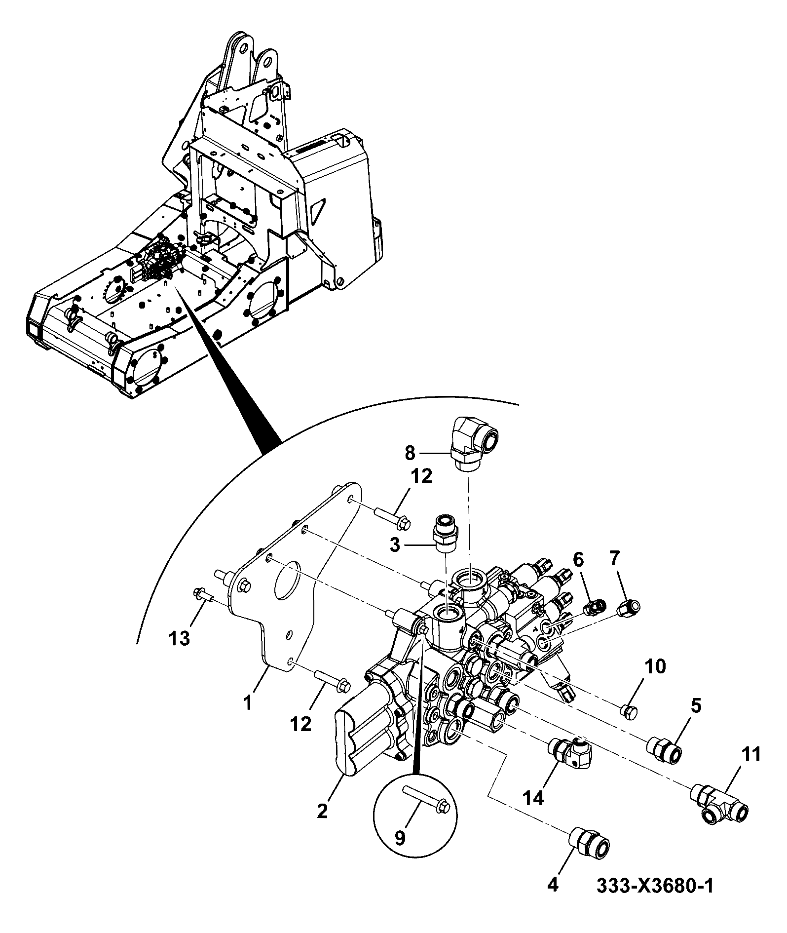 Клапан 333/X3681 JCB
