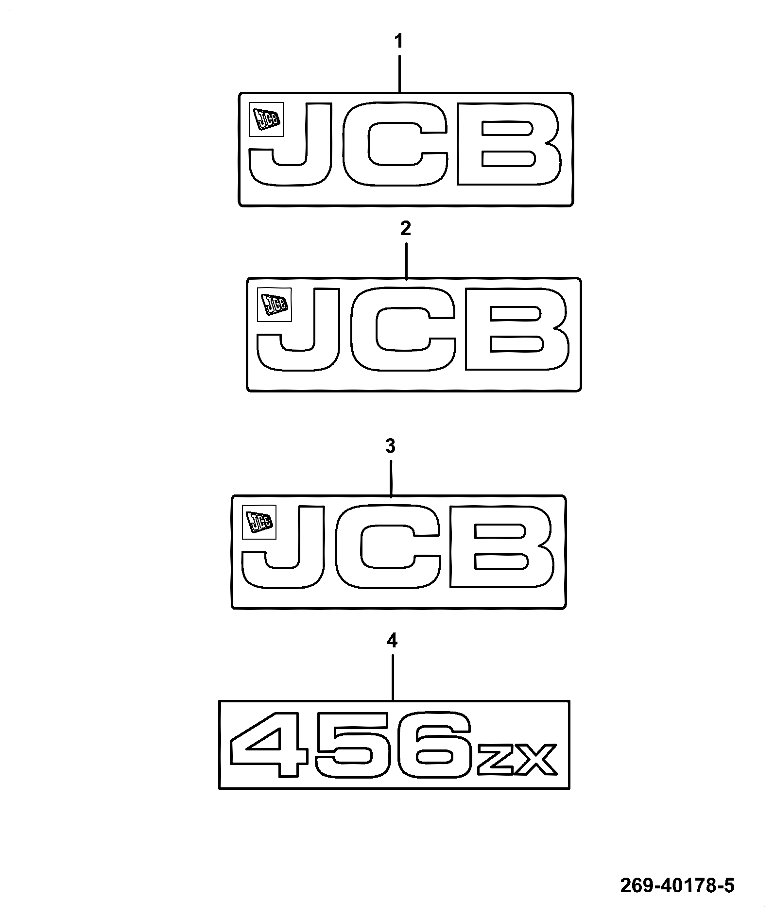 Наклейка 333/R5401 JCB