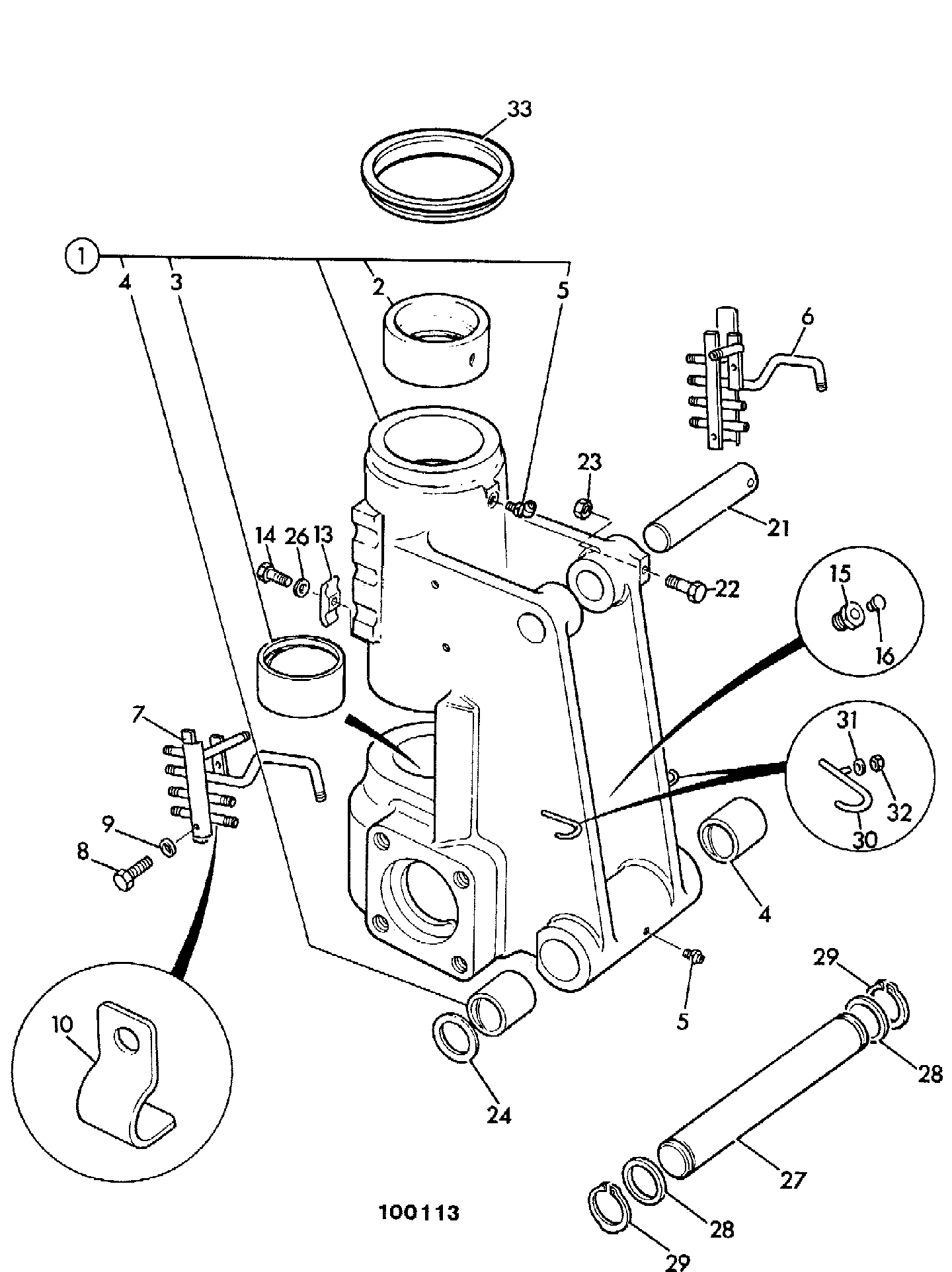 поворотная стойка 126/00895 JCB