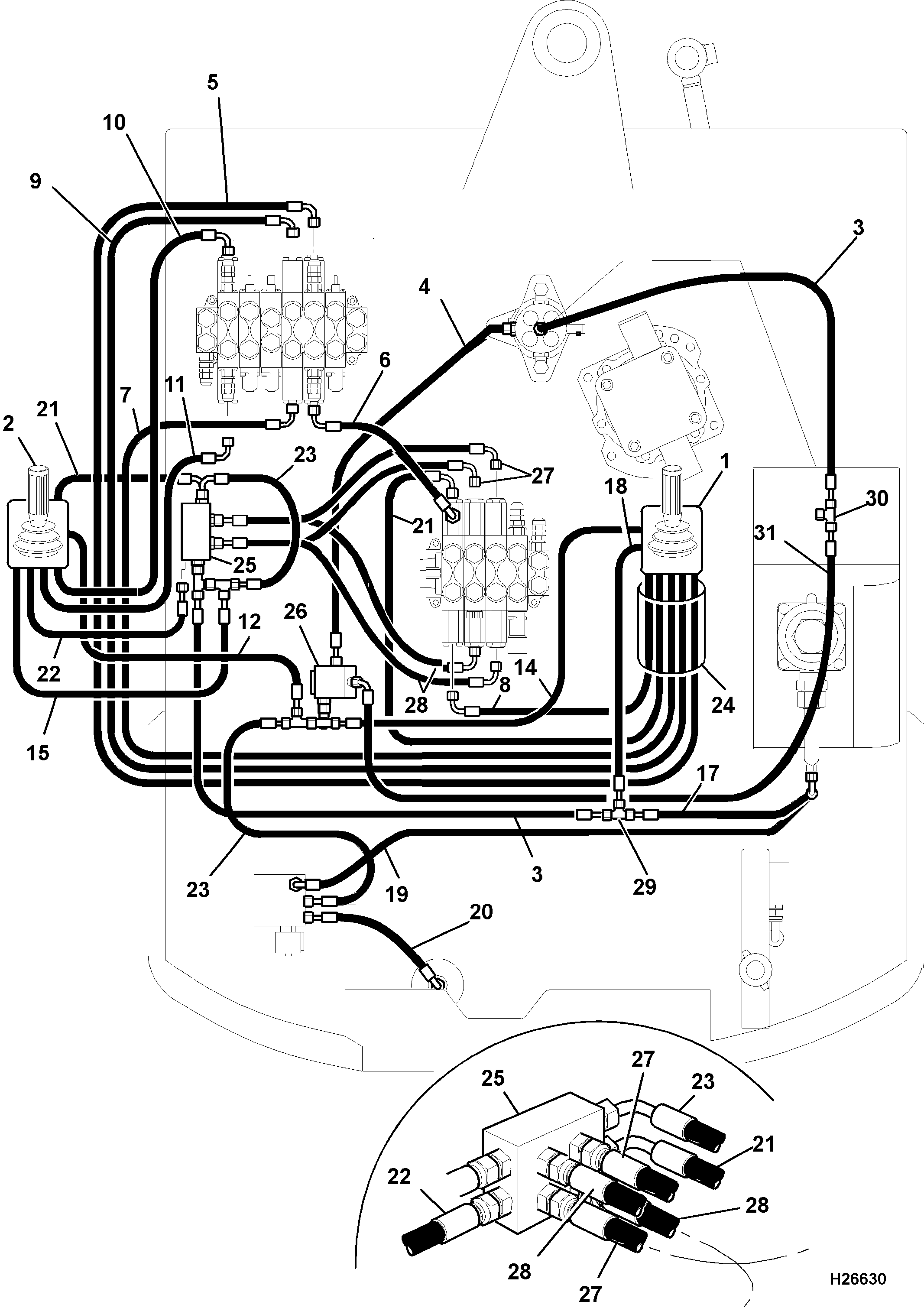Шланг 629/95047 JCB