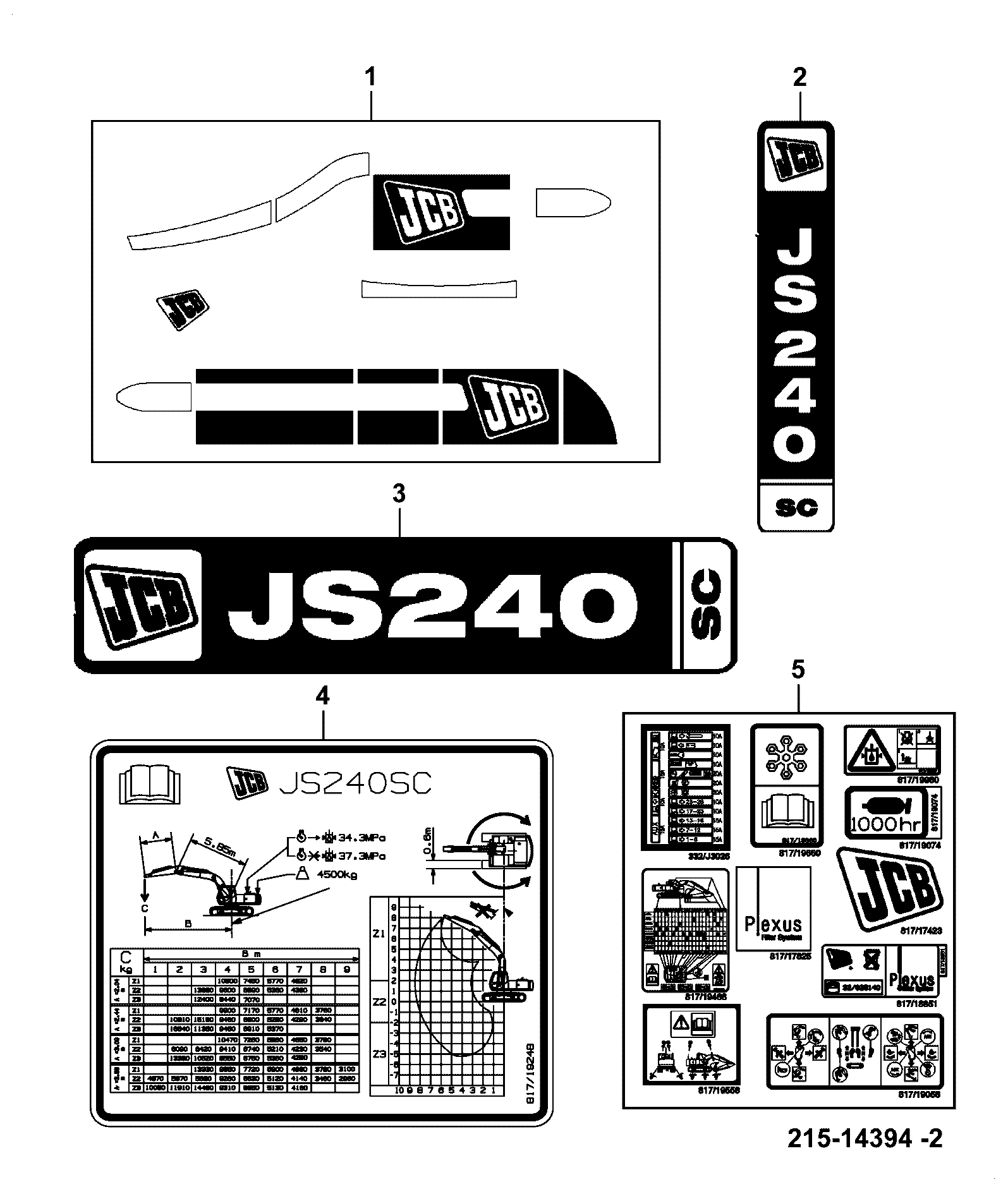 Наклейка 817/19248 JCB