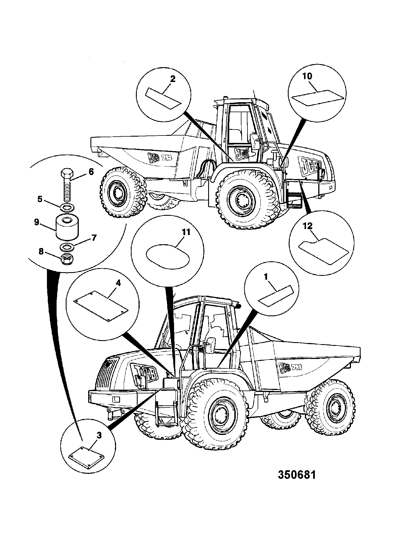 пластина 331/15776 JCB