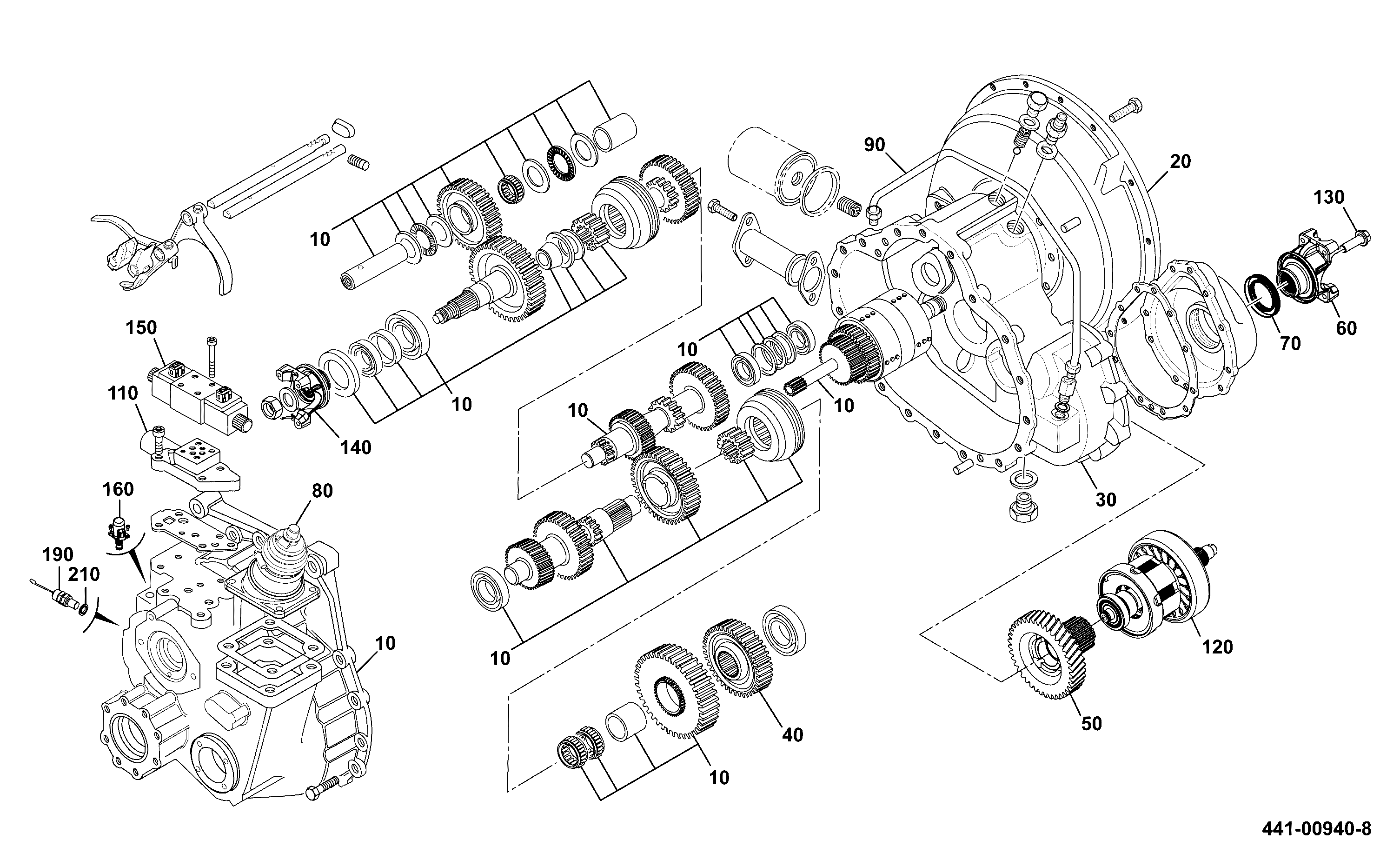 Коробка передач 332/Y0137 JCB
