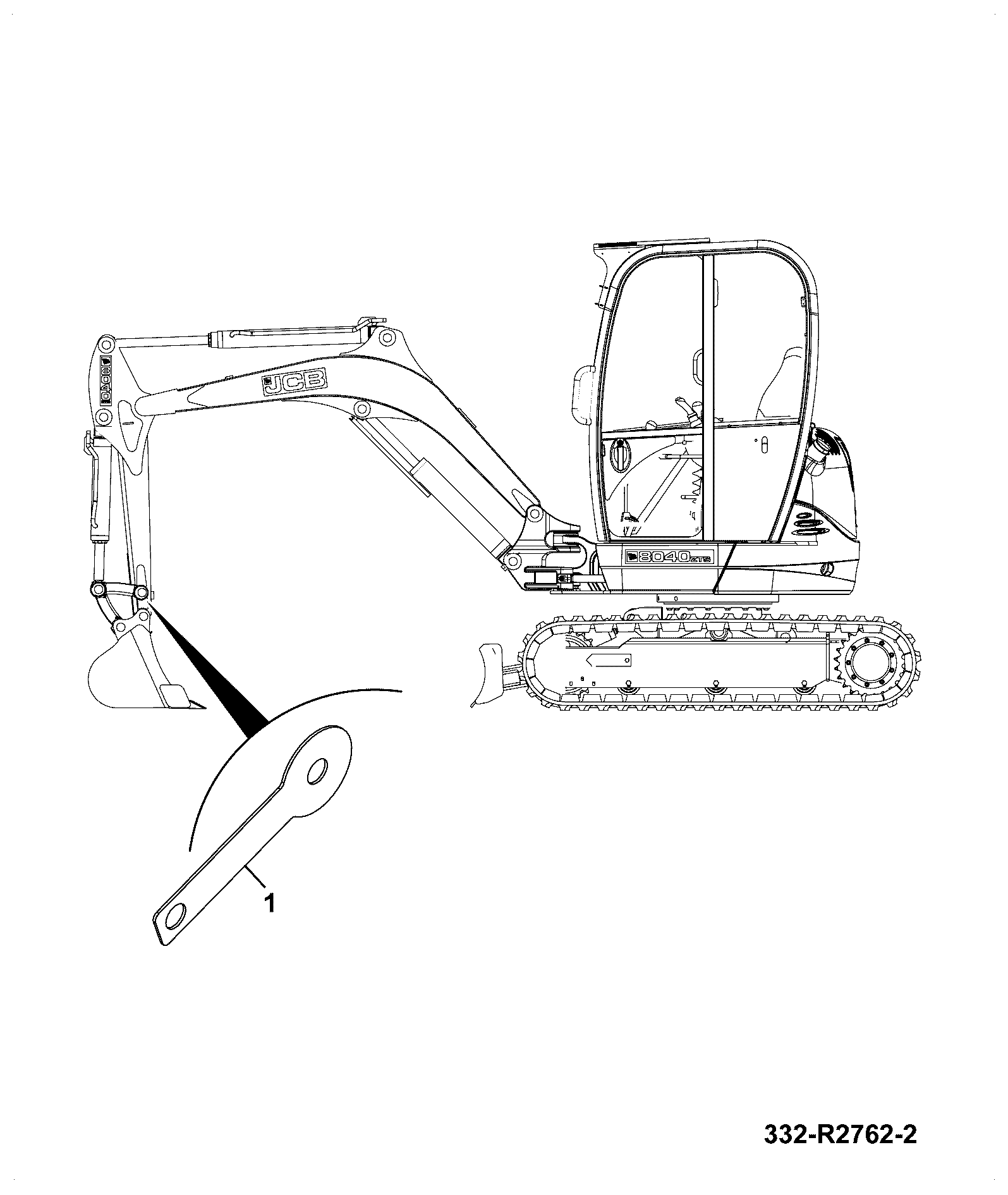 тяга 332/U8233 JCB