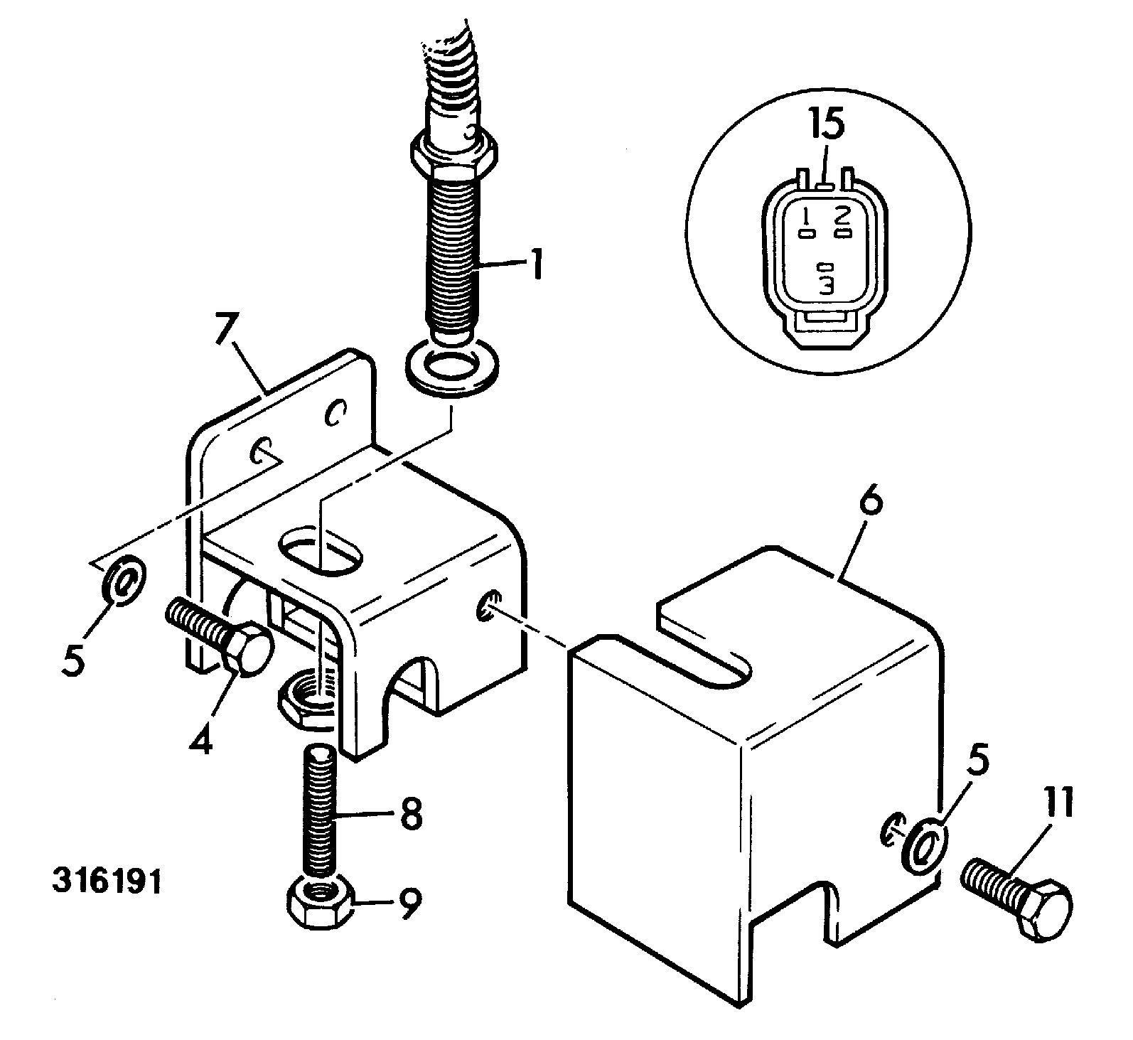 Крепление 161/01073 JCB
