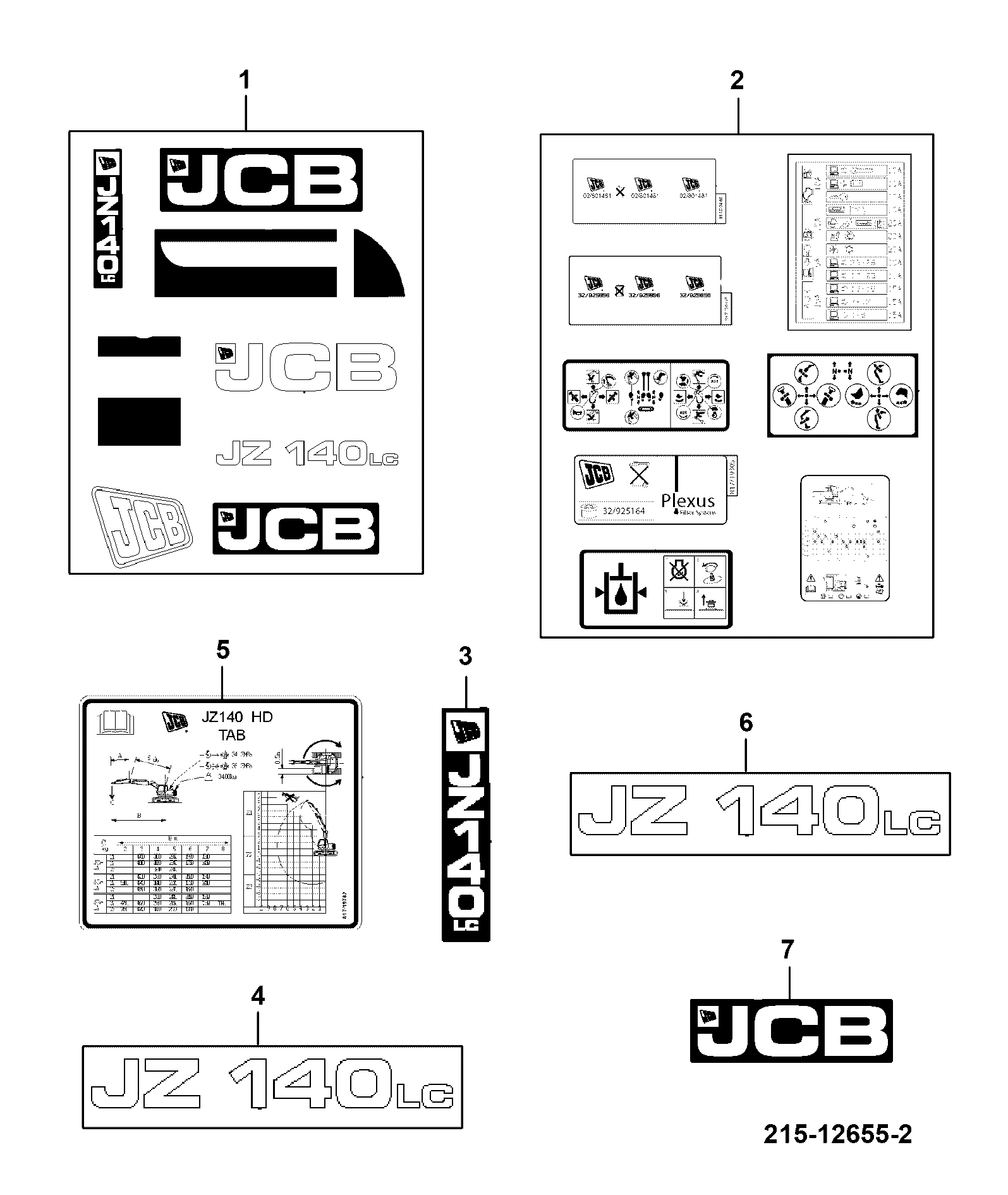 Наклейка 817/19782 JCB