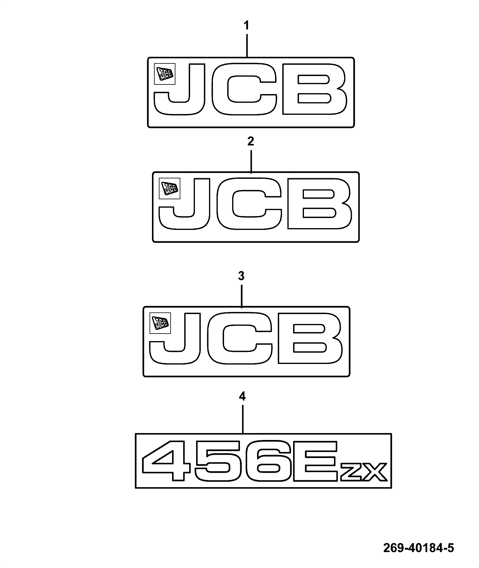 Наклейка 333/R5399 JCB