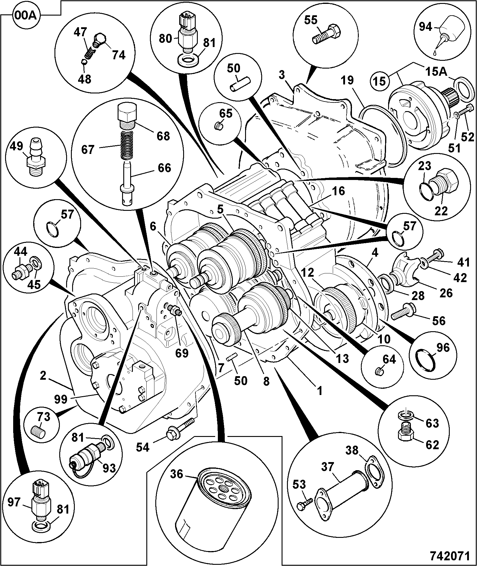 Коробка передач 442/00630 JCB