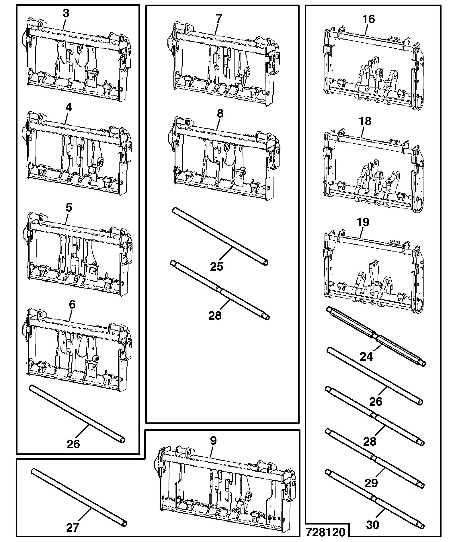 каретка 331/25851 JCB