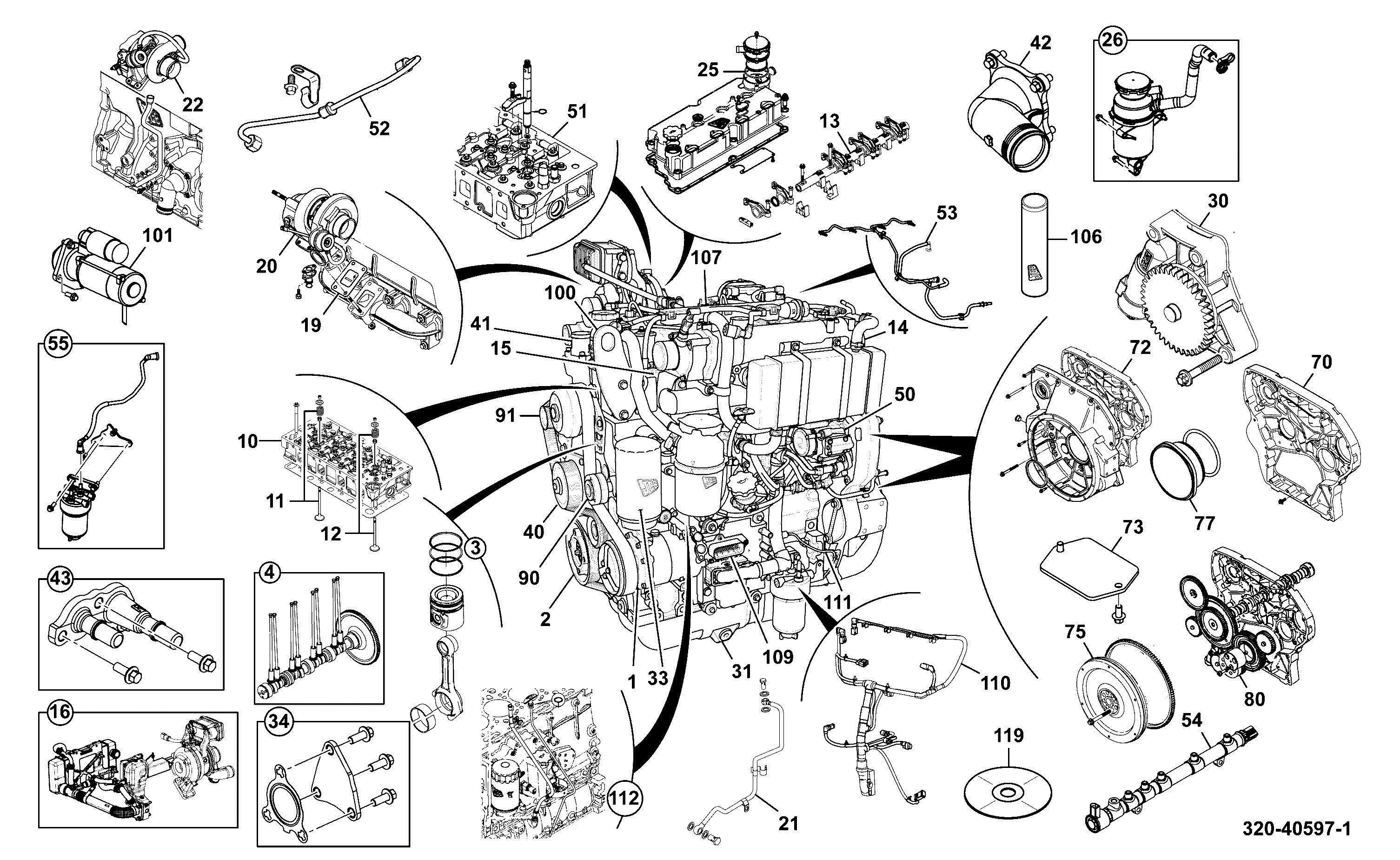 Блок управления 320/21179 JCB