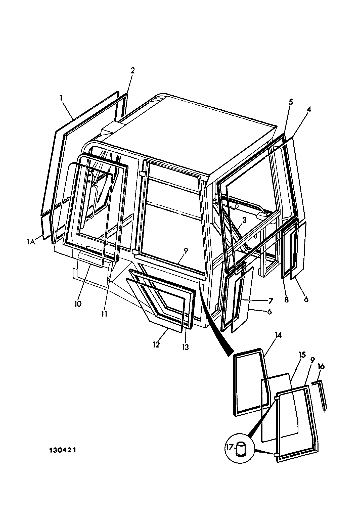 Стекло 827/20235 JCB