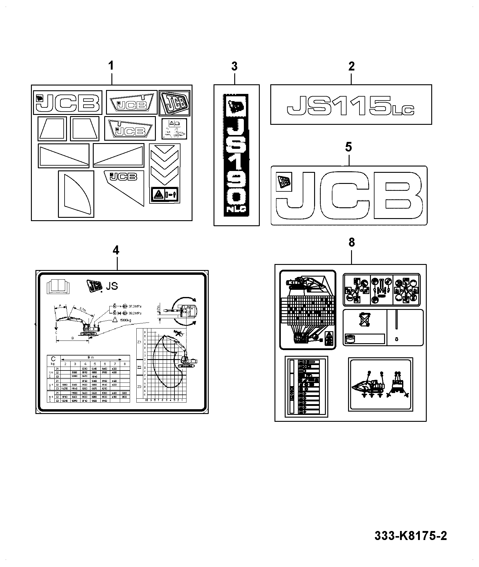 Схема 333/K8010 JCB