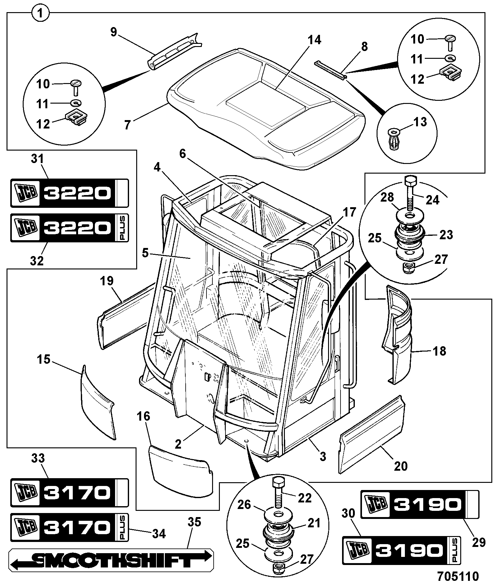 Кабина 481/11503 JCB