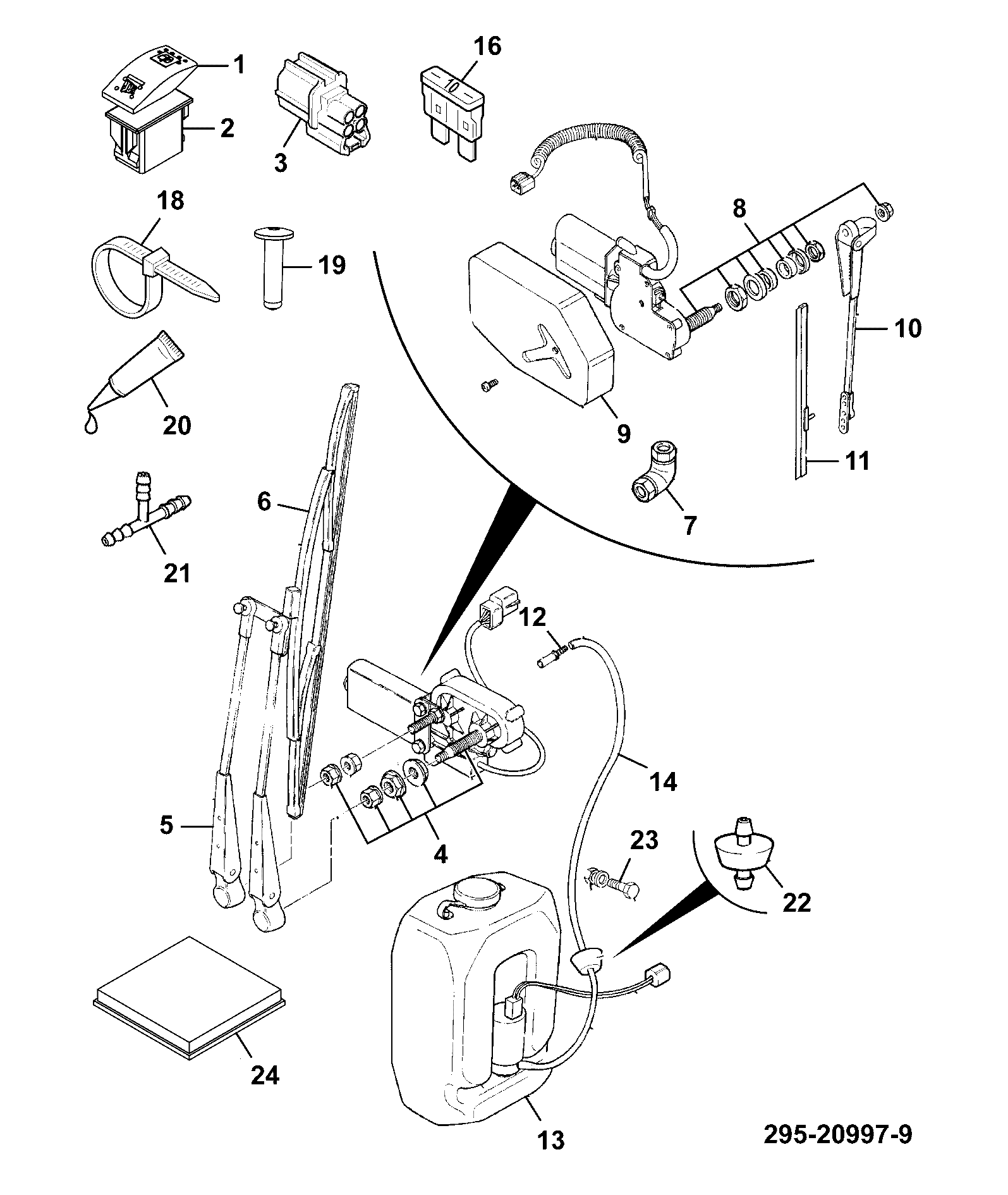 Стеклоочиститель 332/A2363 JCB