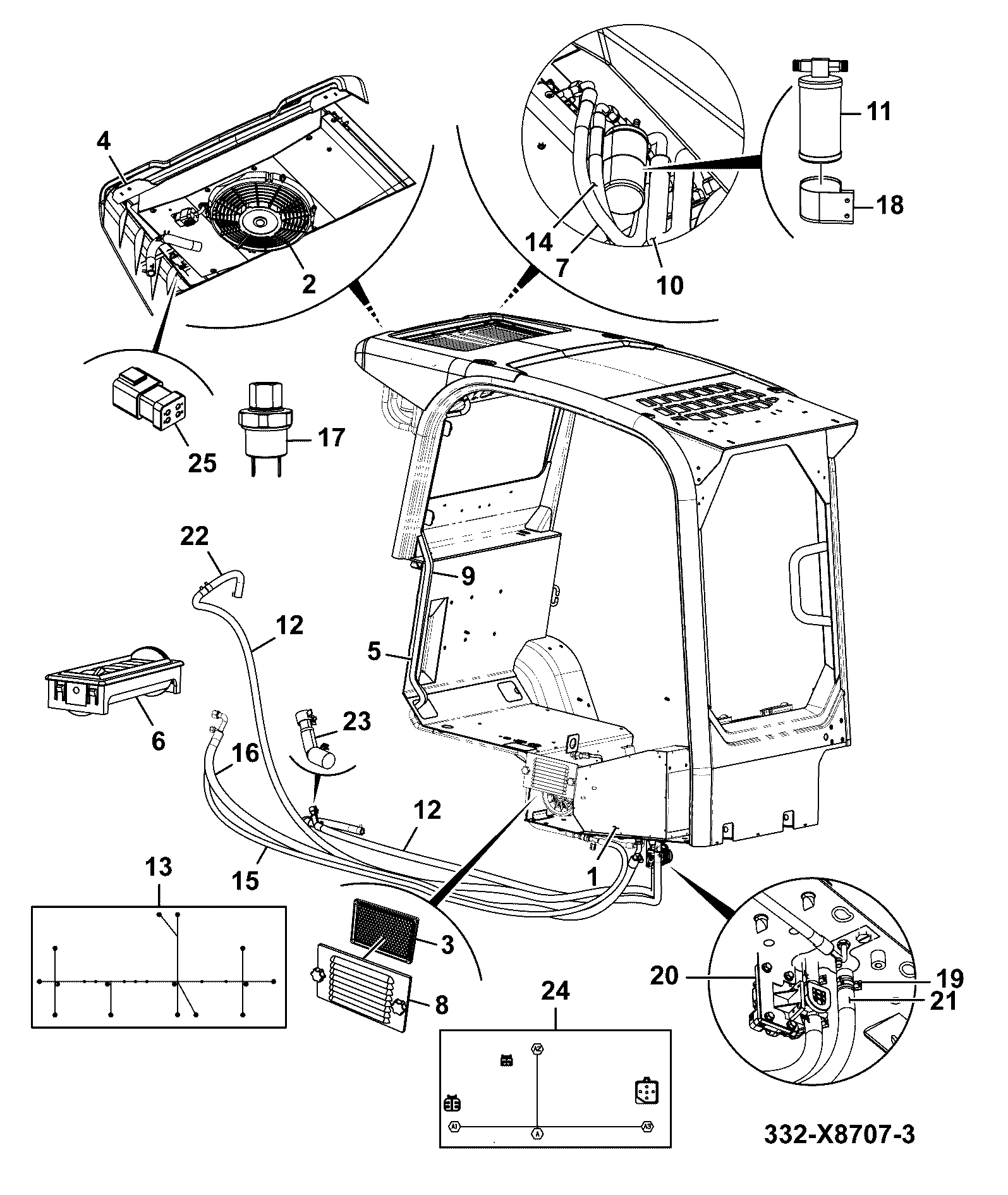 шланг 332/X6887 JCB