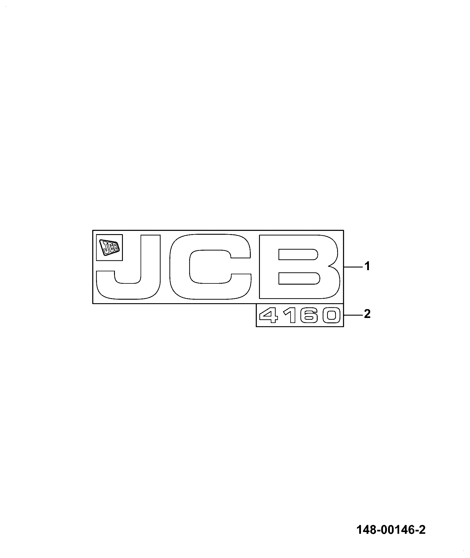 Наклейка 334/T0585 JCB