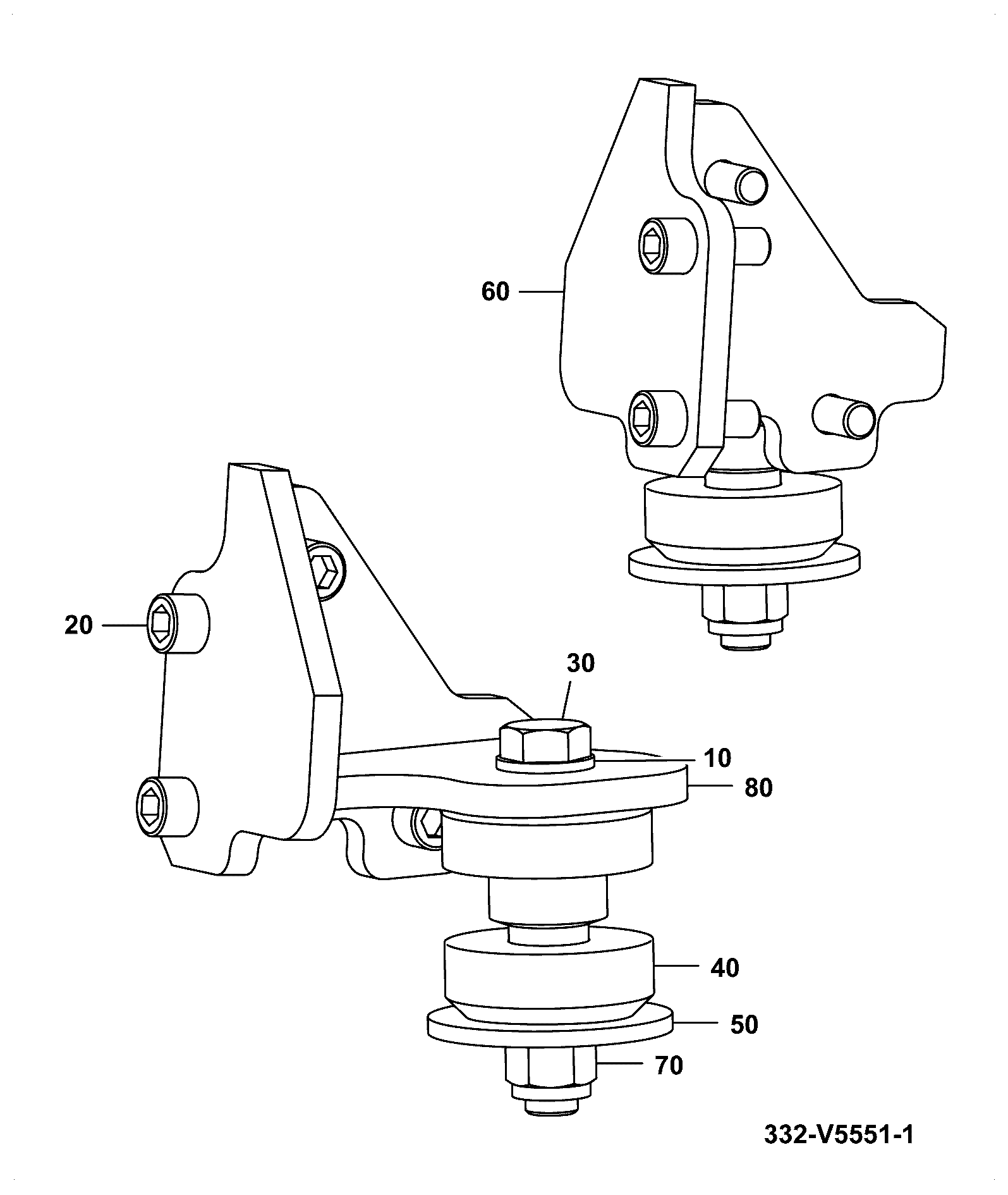 Опора 332/V6445 JCB
