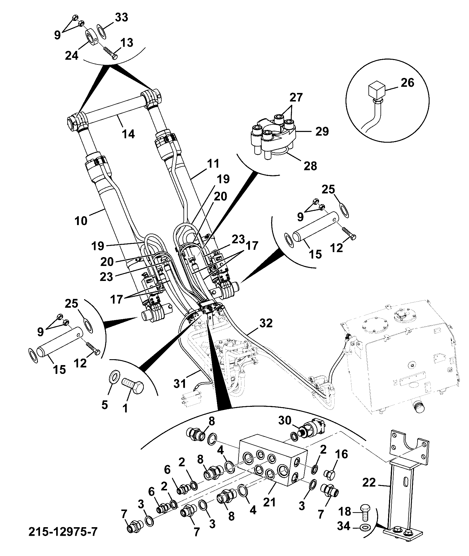 Шланг 333/J9457 JCB