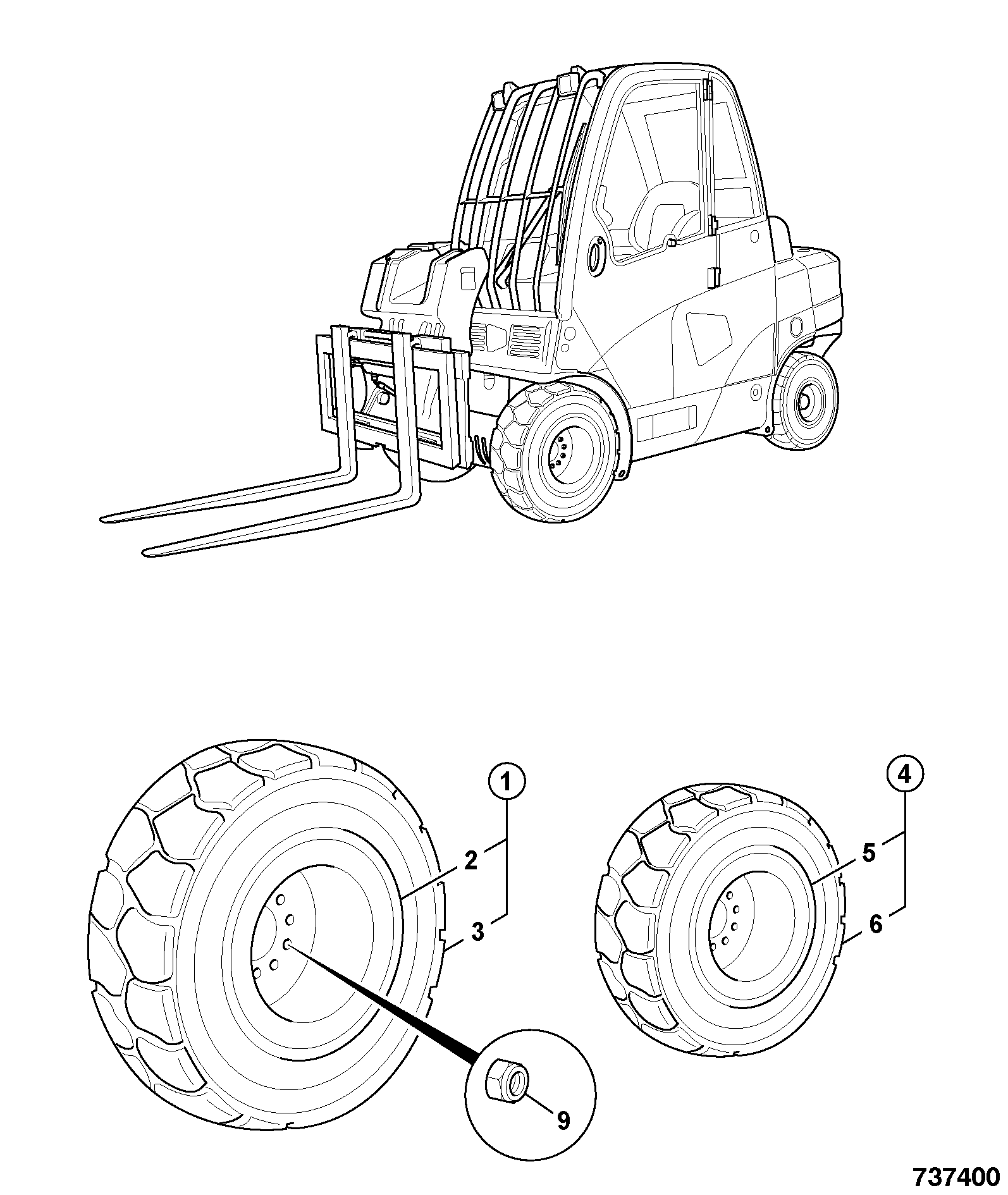 колесо 331/19237 JCB