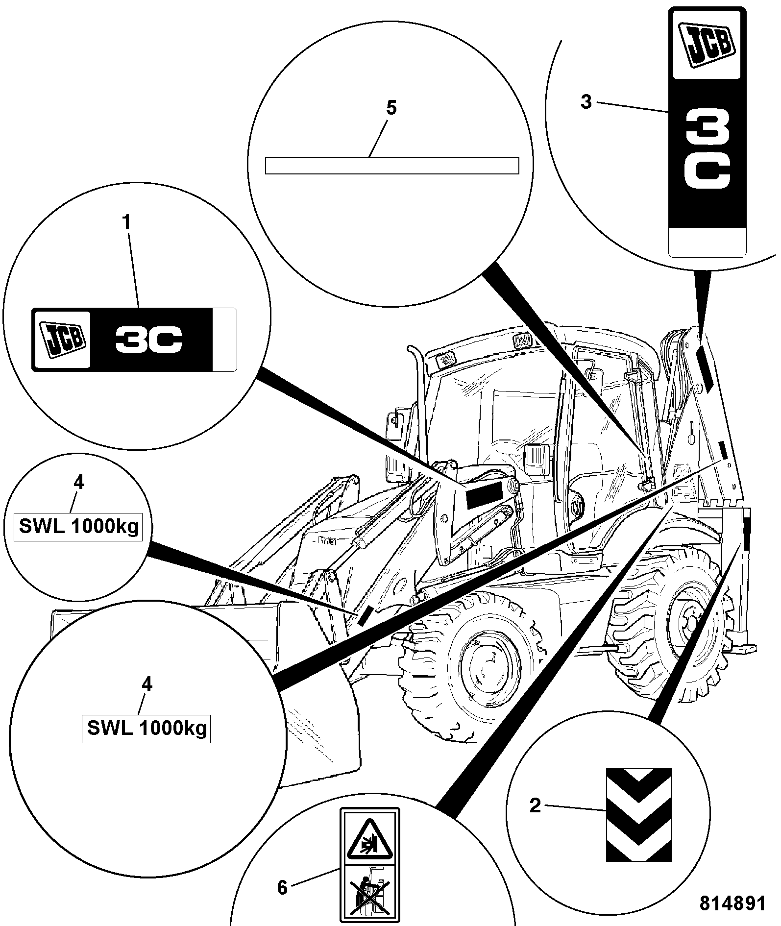 Наклейка 817/20476 JCB