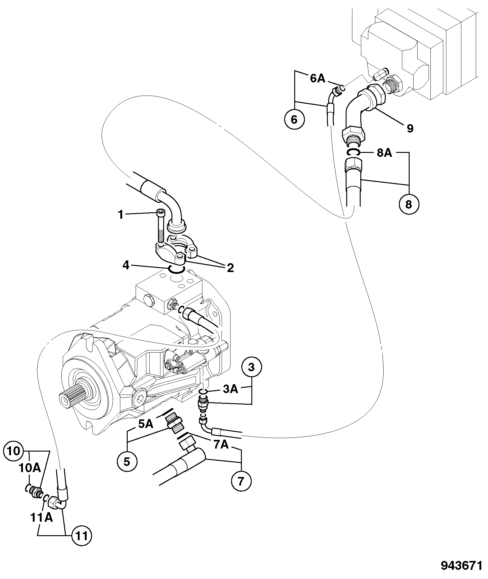 Шланг 332/U2836 JCB