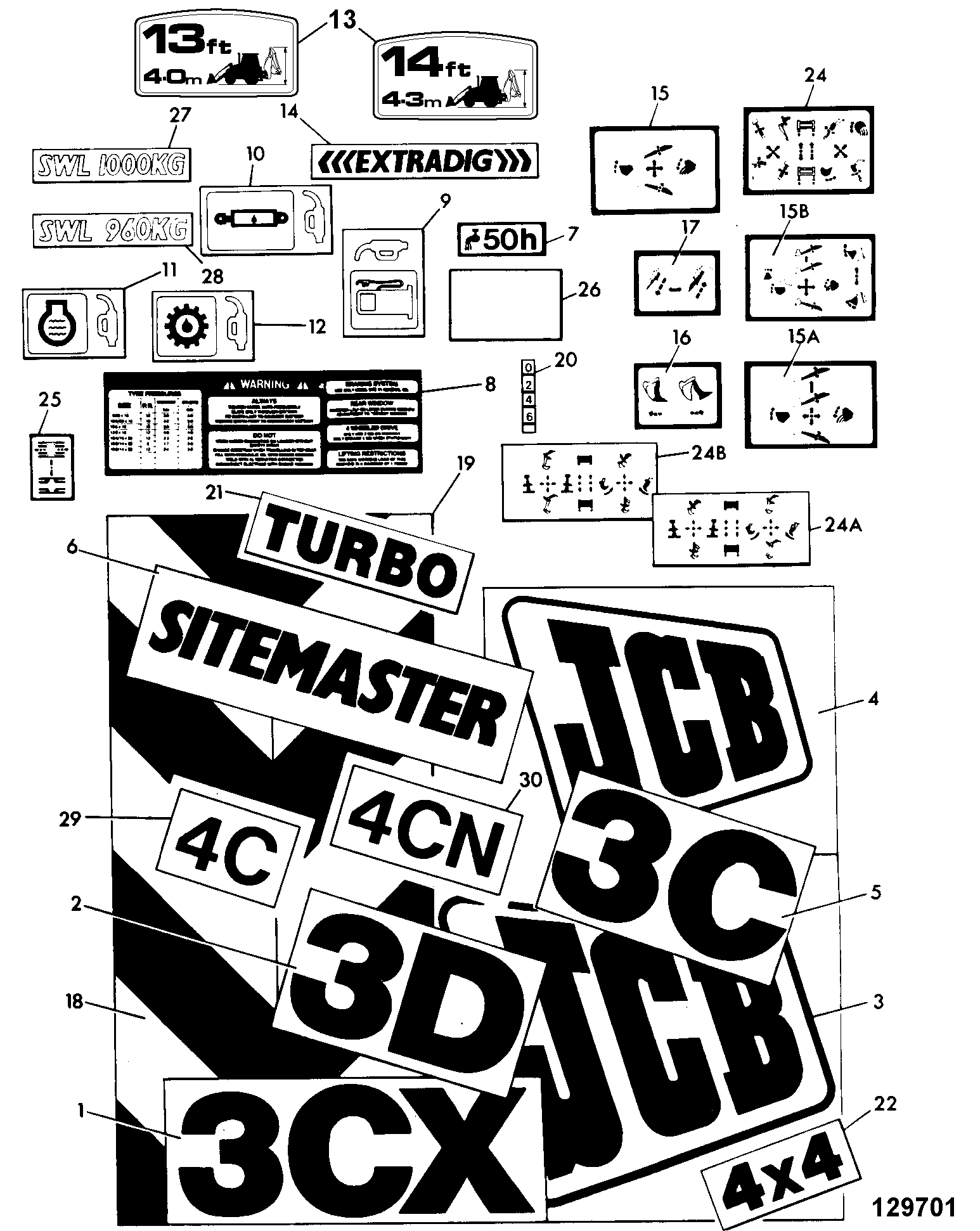 Табличка 817/00915 JCB