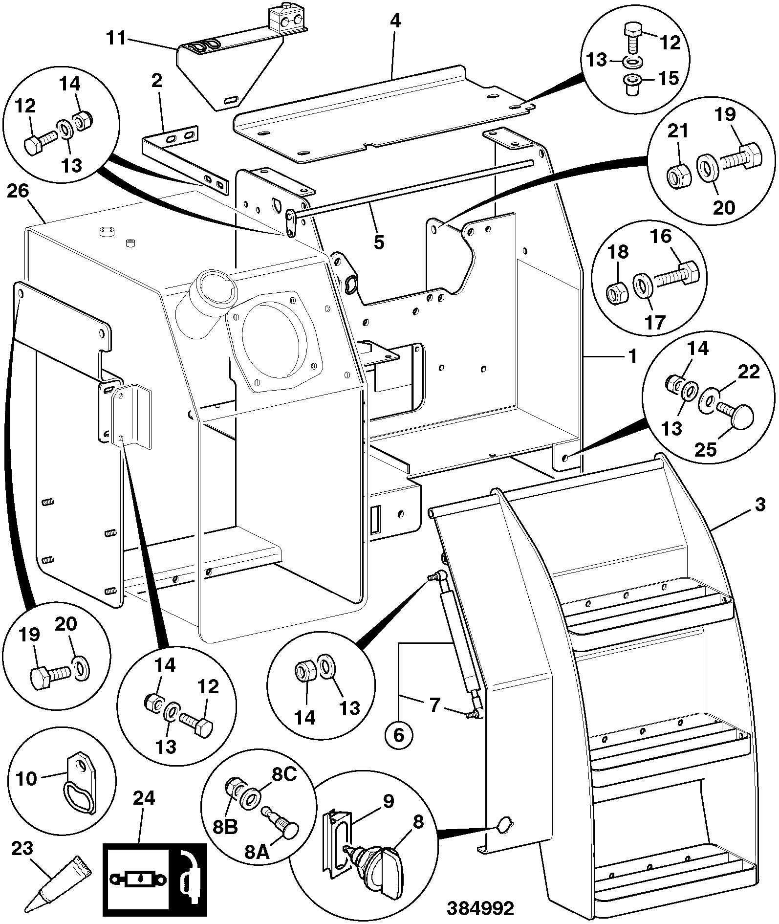 Ступенька 335/03062 JCB