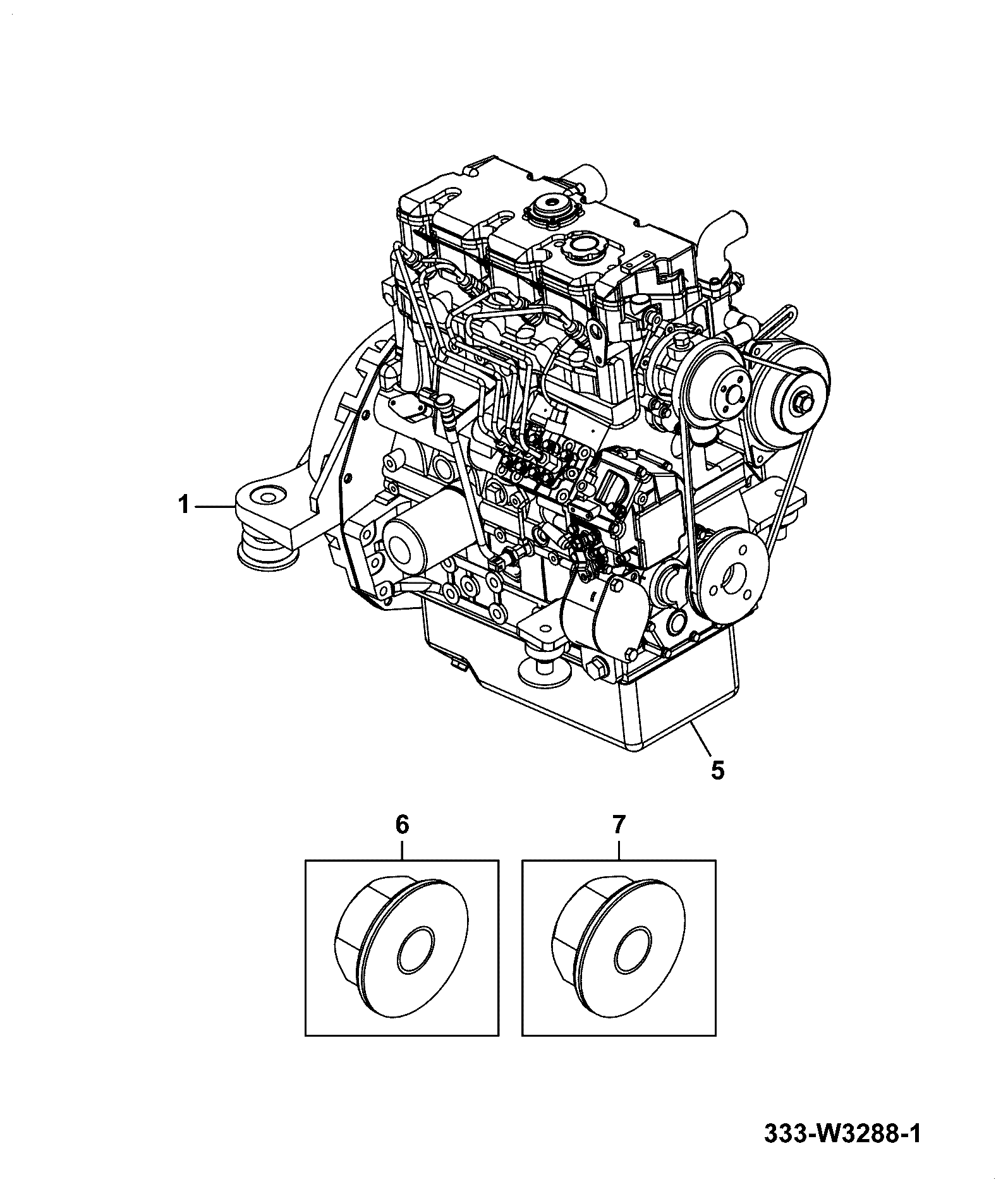 Двигатель 333/W3245 JCB