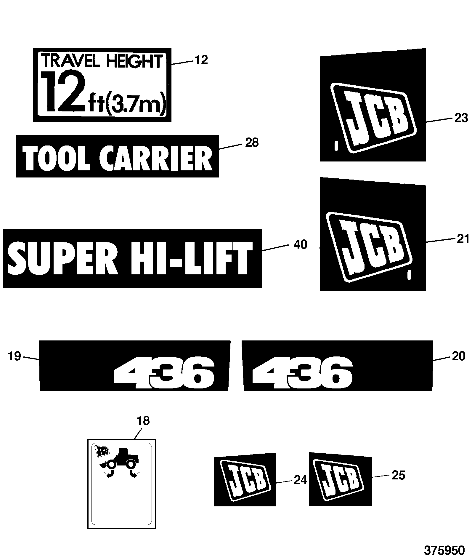 Наклейка 817/17477 JCB