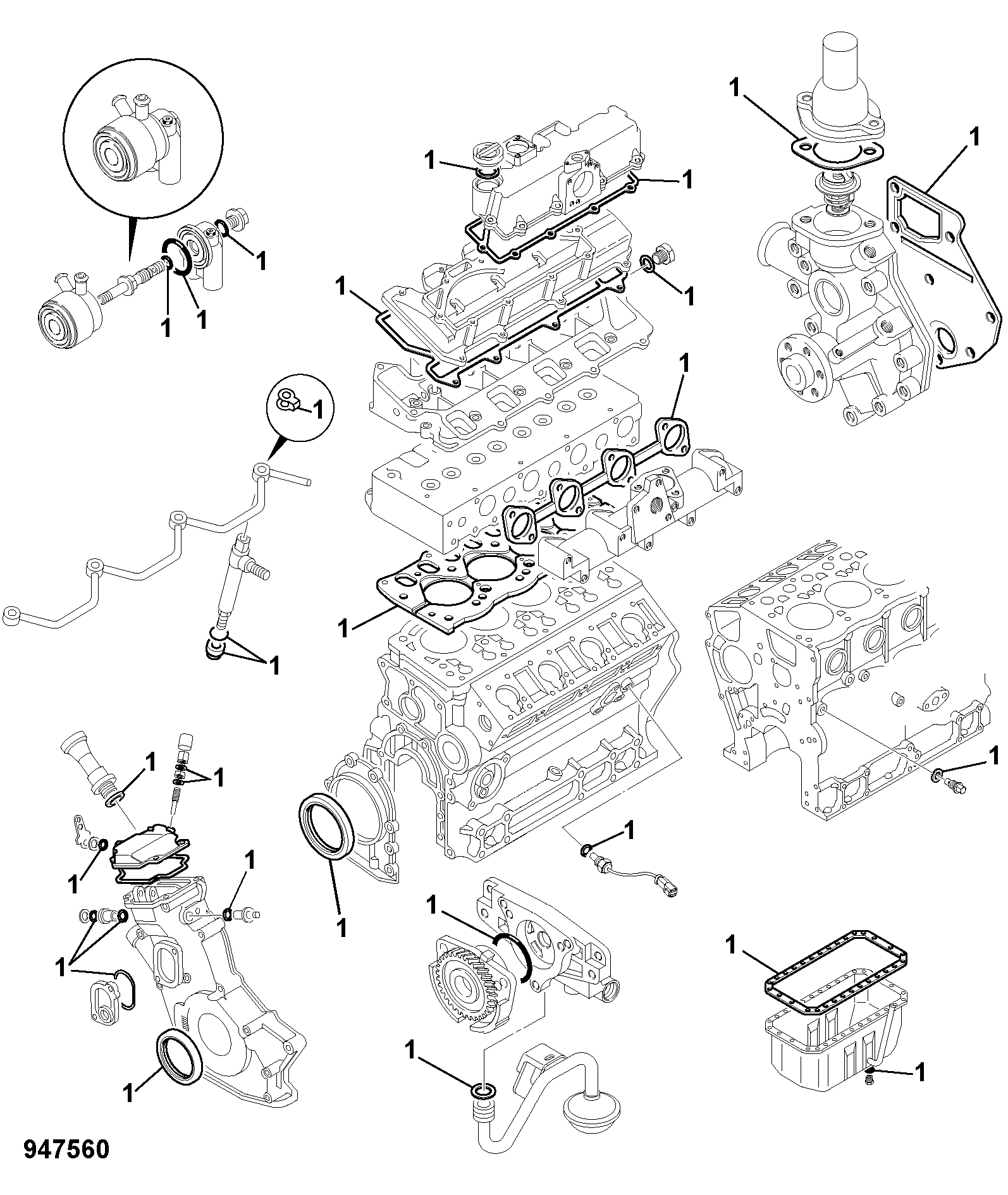 Комплект 02/802736 JCB