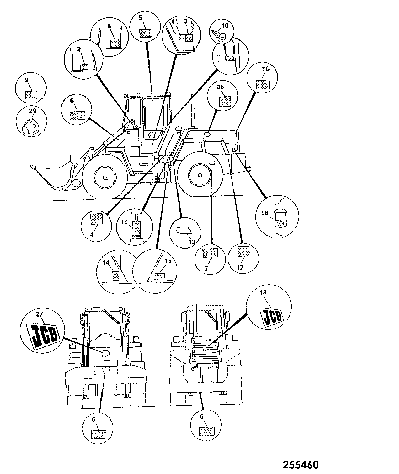 Наклейка 817/03748 JCB