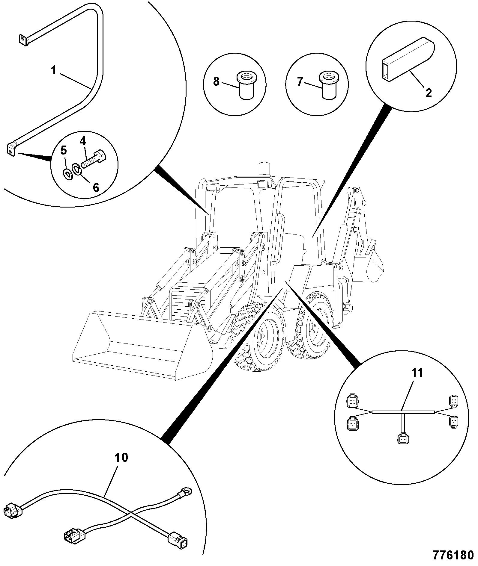Направляющая 290/01264 JCB
