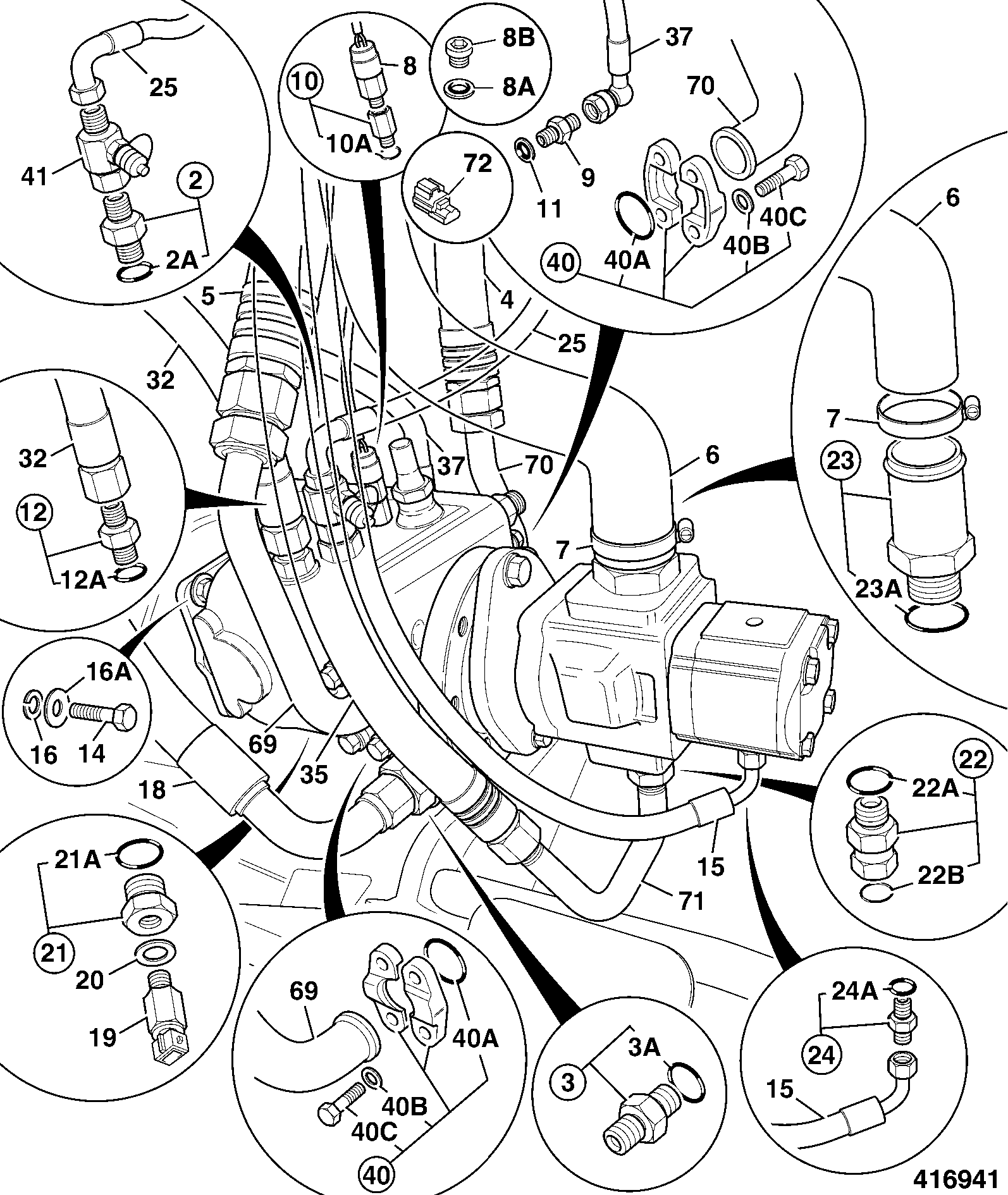 труба 331/45914 JCB