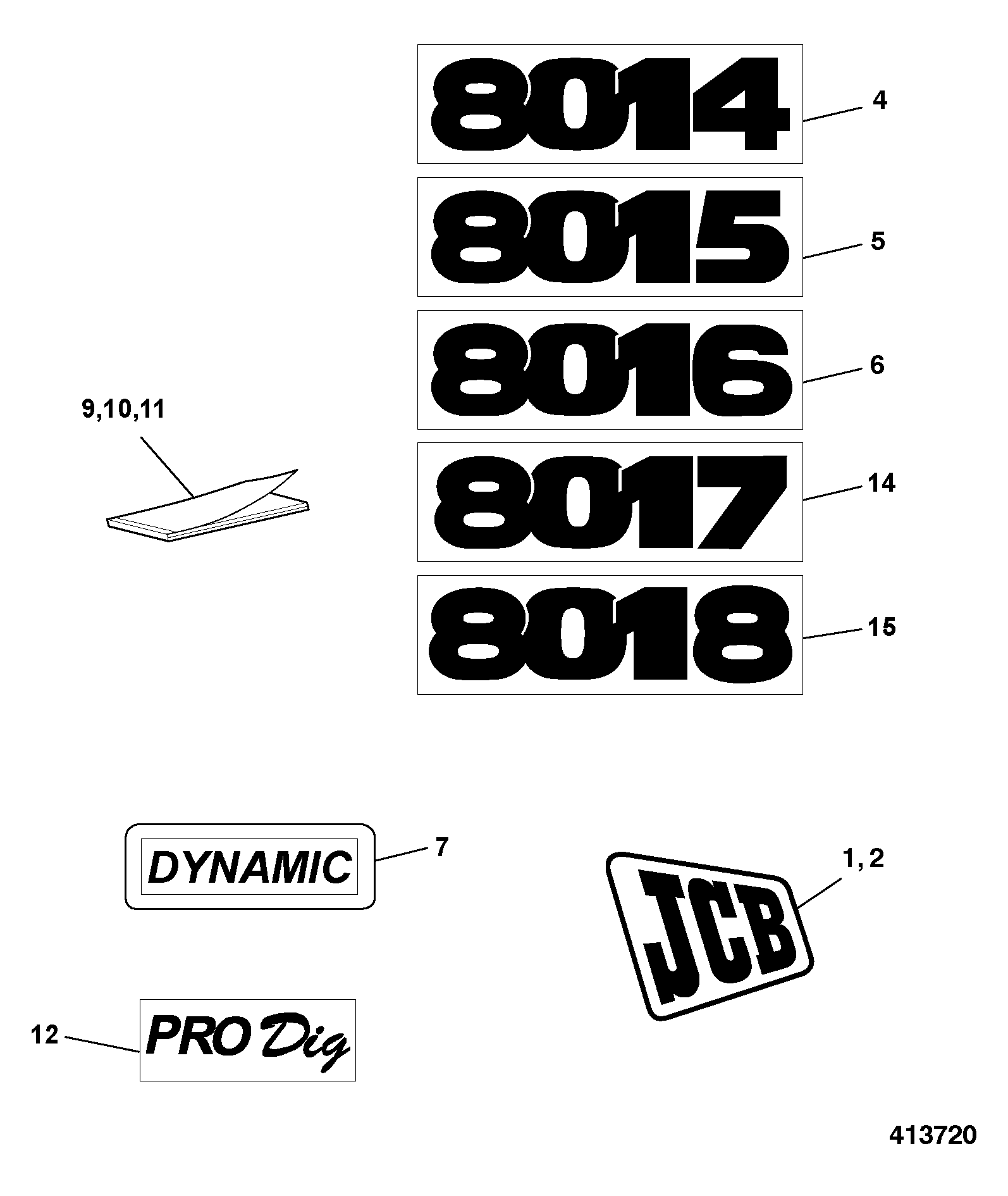 Наклейка 817/05025 JCB