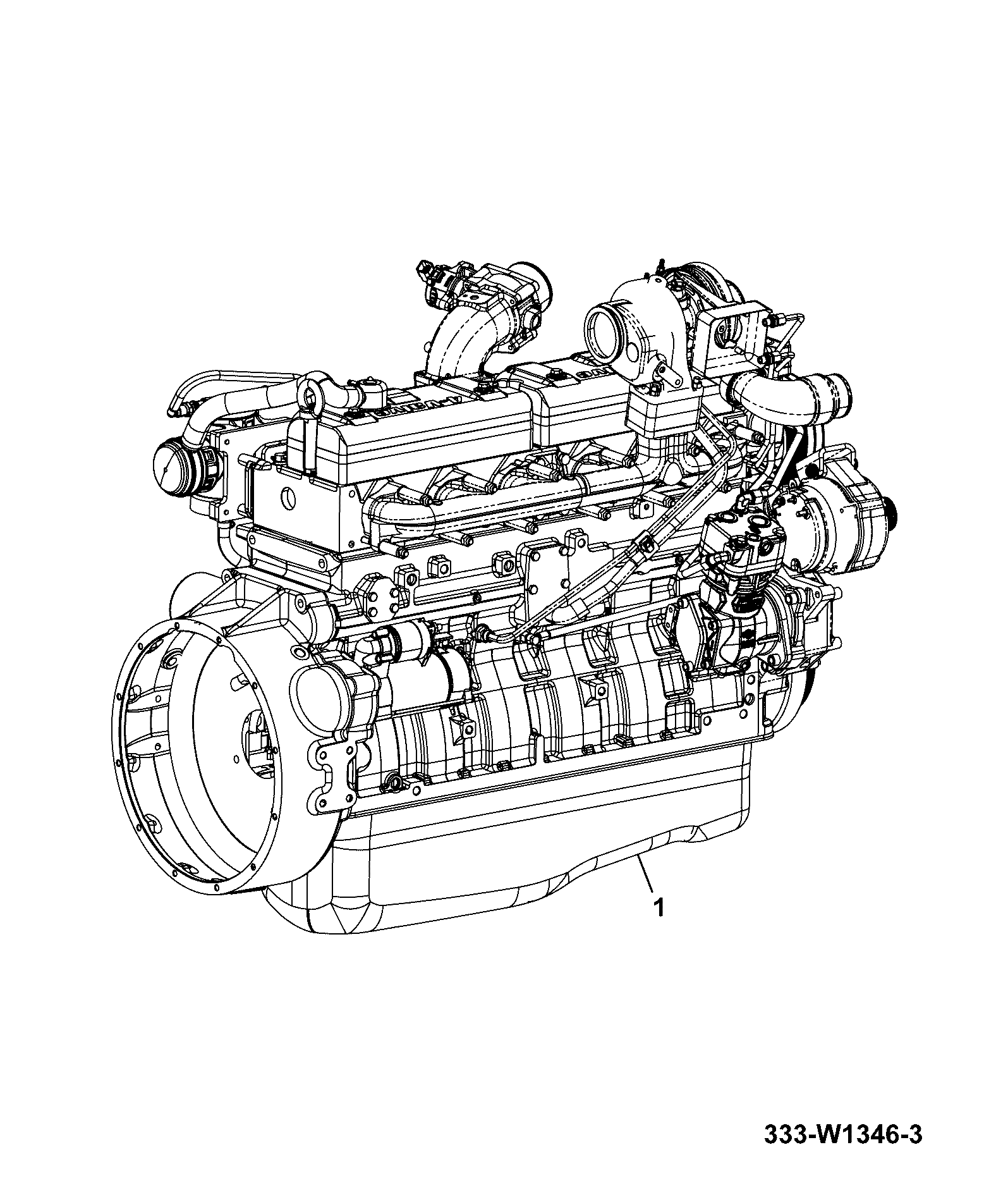 Двигатель 333/W1346 JCB