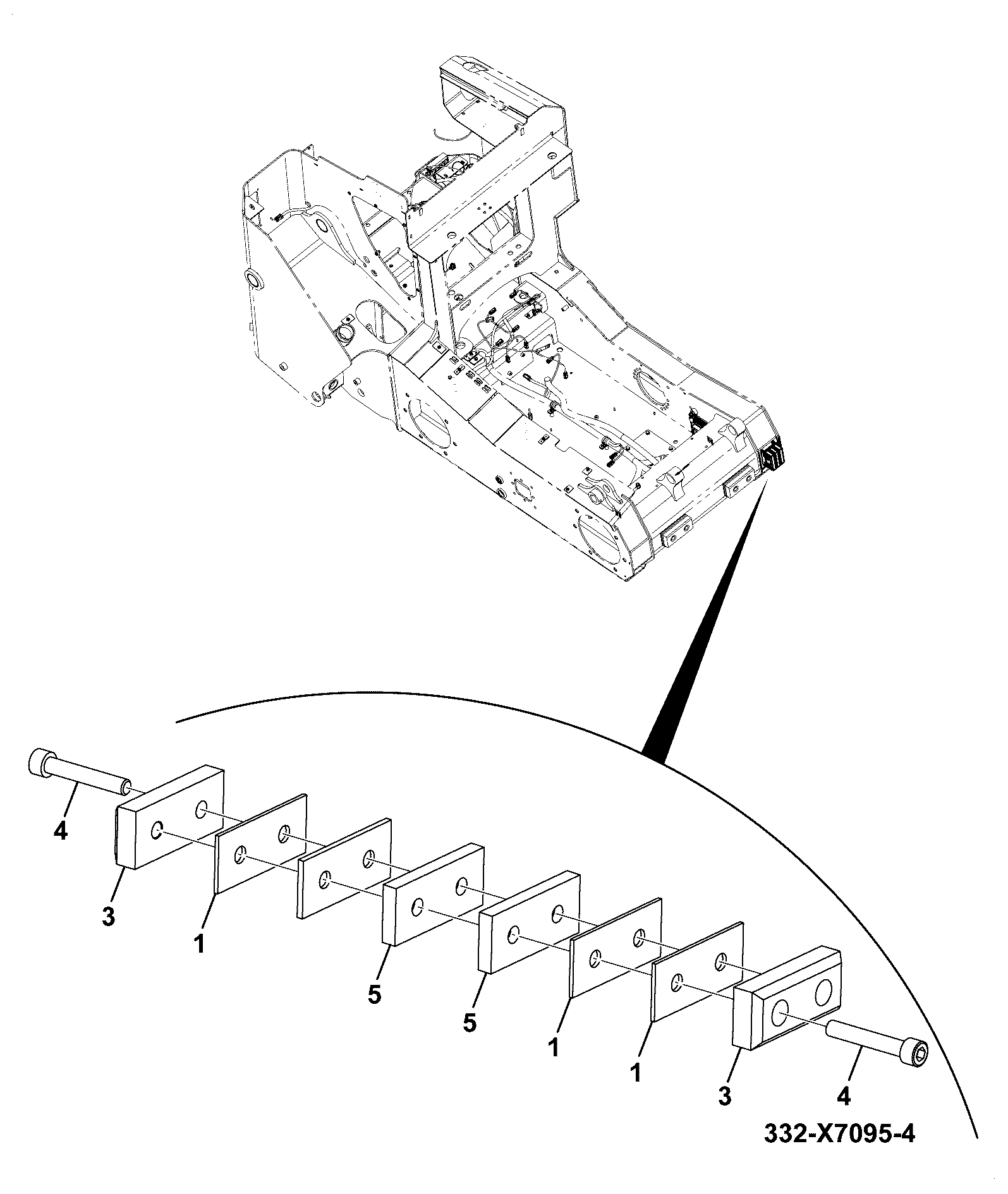 Распорка 335/A7438 JCB