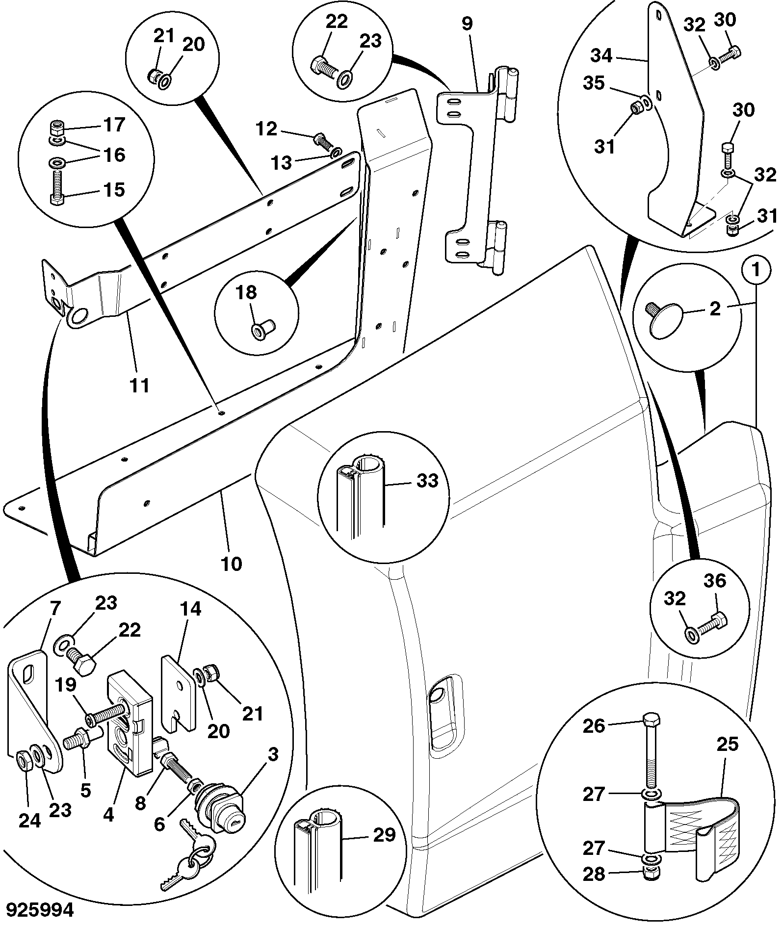 Дверь 332/V7812 JCB