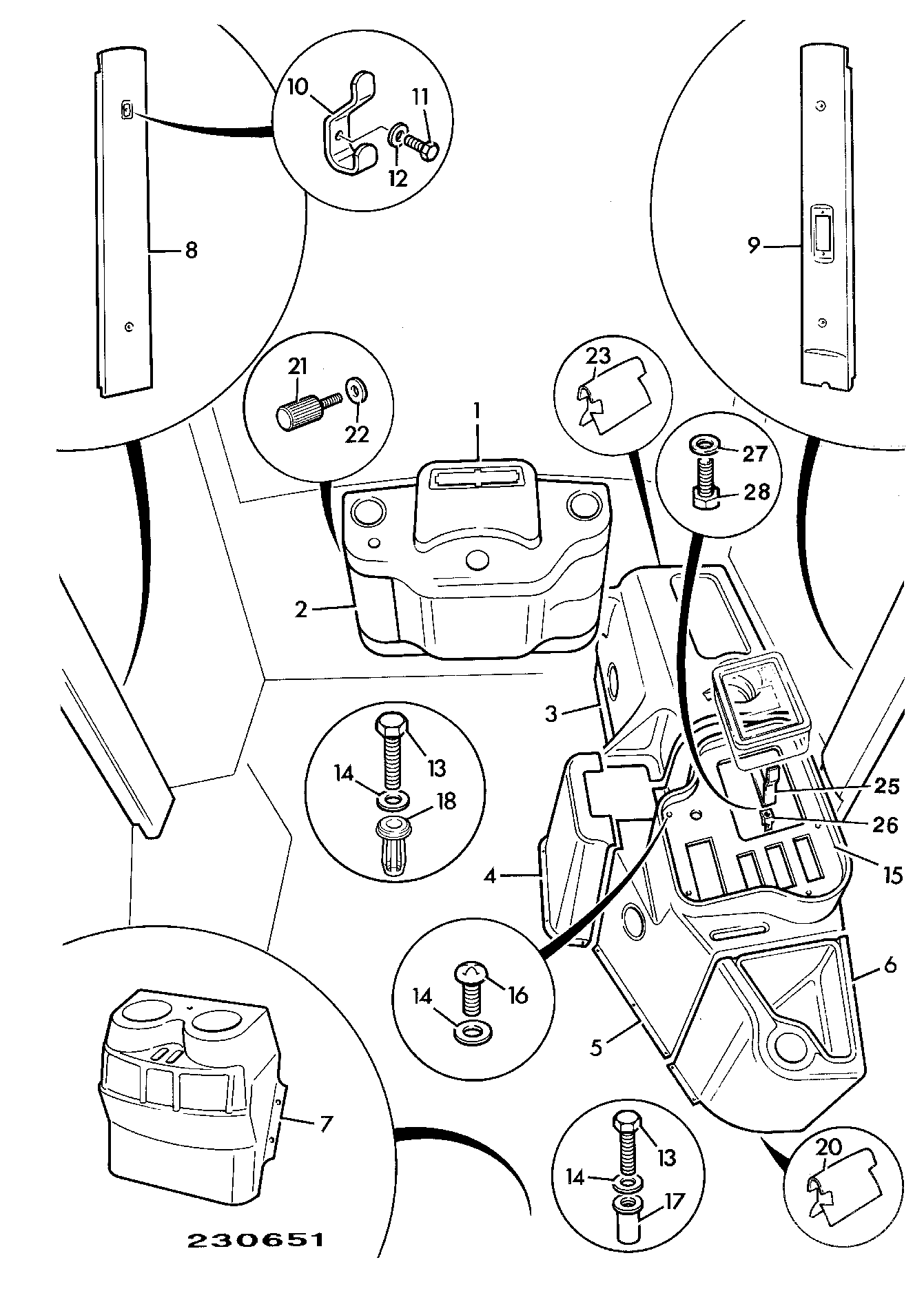 Консоль 142/00517 JCB